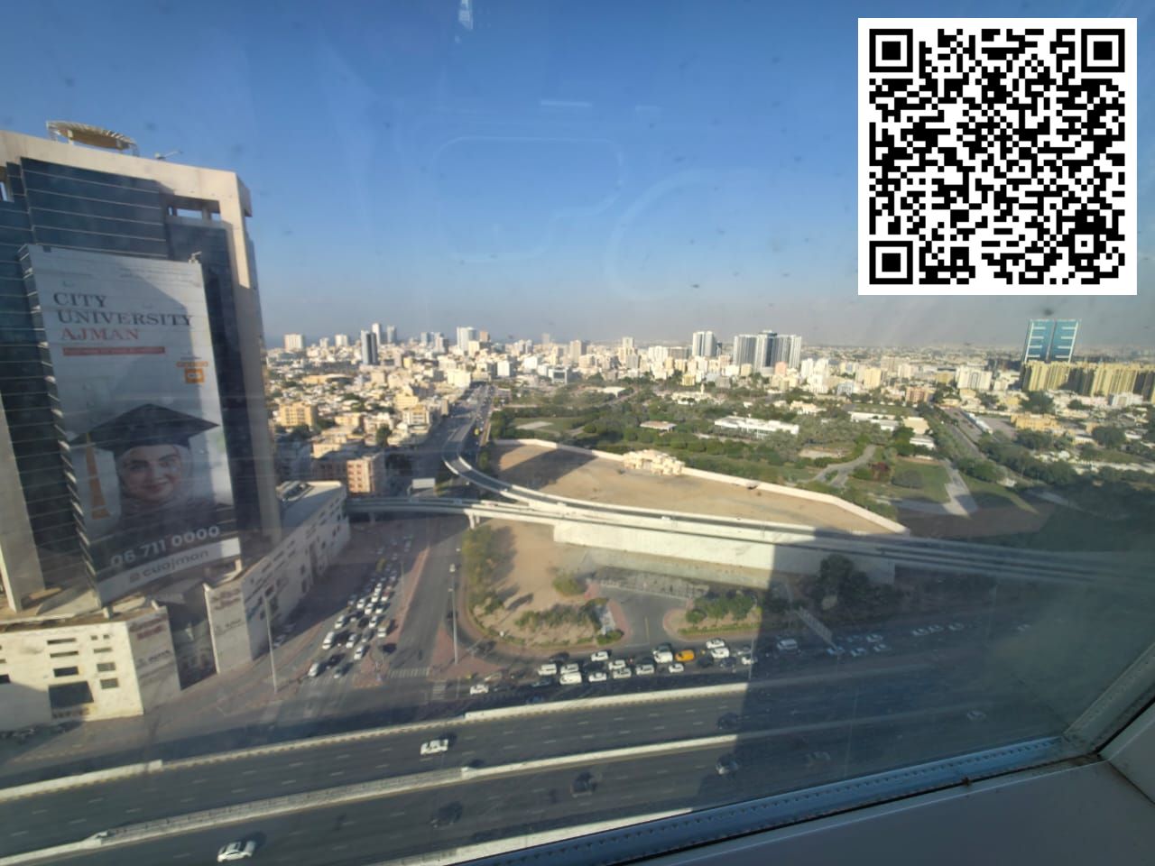 One-bedroom apartment for sale with parking in Al Nuaimiya 3, Ajman City Tower, Tower C2. Area: 848 sq ft. Open view of the palace.