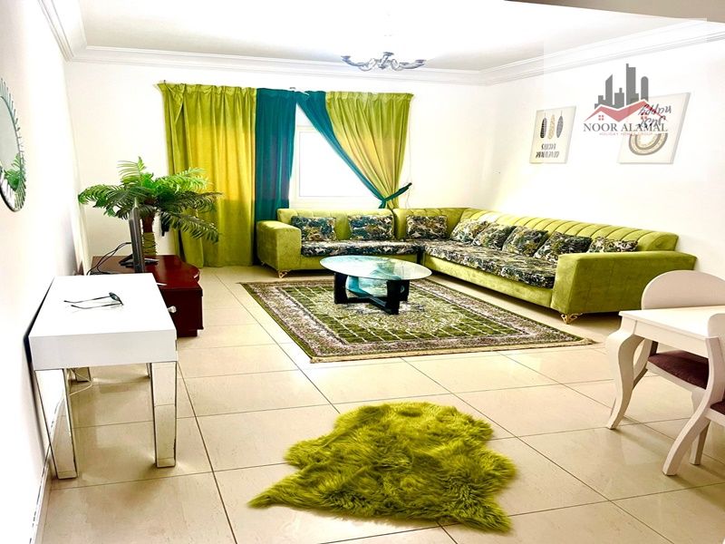 Sharjah, Al Taawun, one bedroom and living room, second occupant, furnished with super deluxe hotel-style furniture