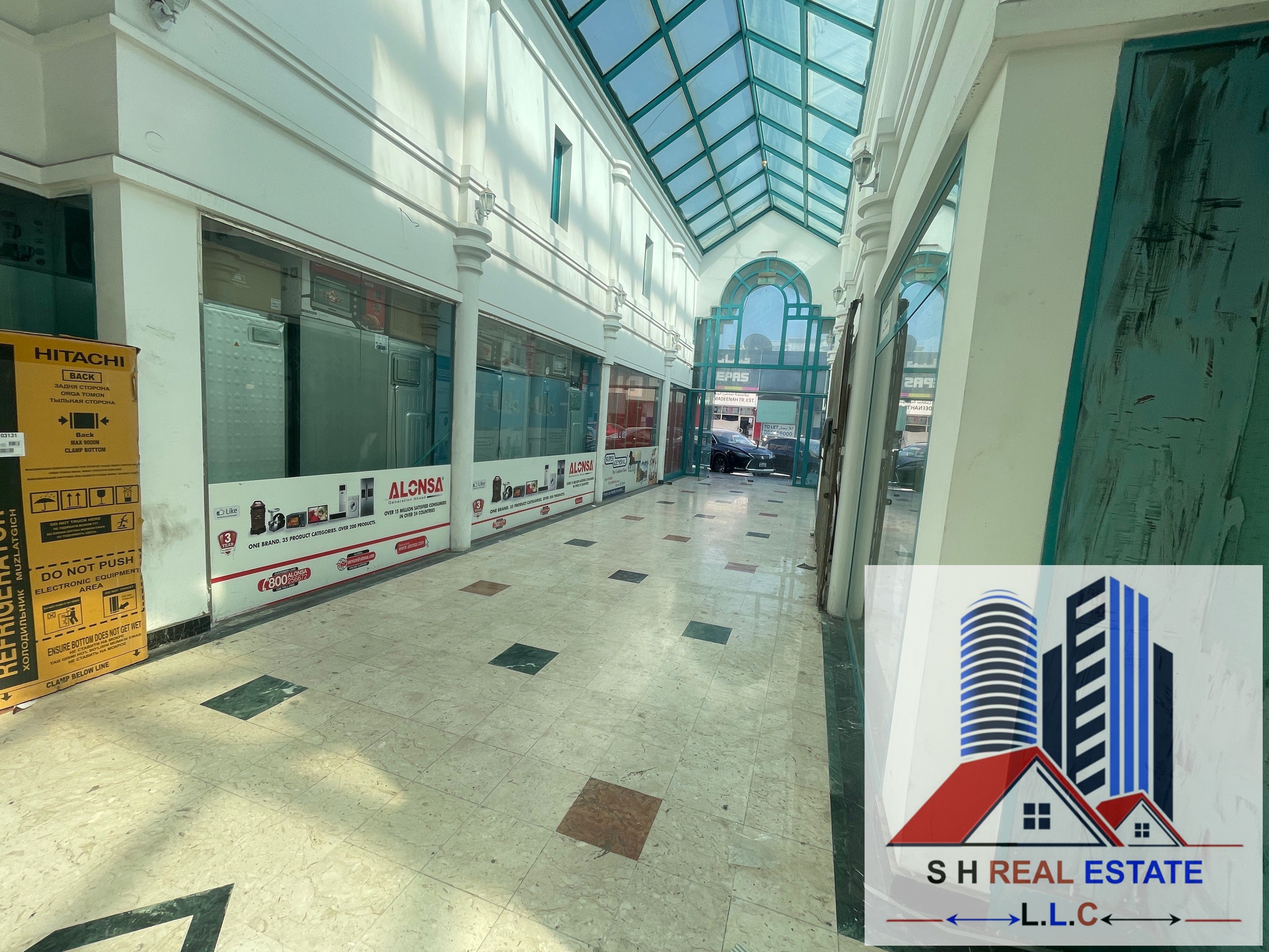 526 Sq. Ft Combined Retail Shop for Rent Souq Al Sarkal only 50k