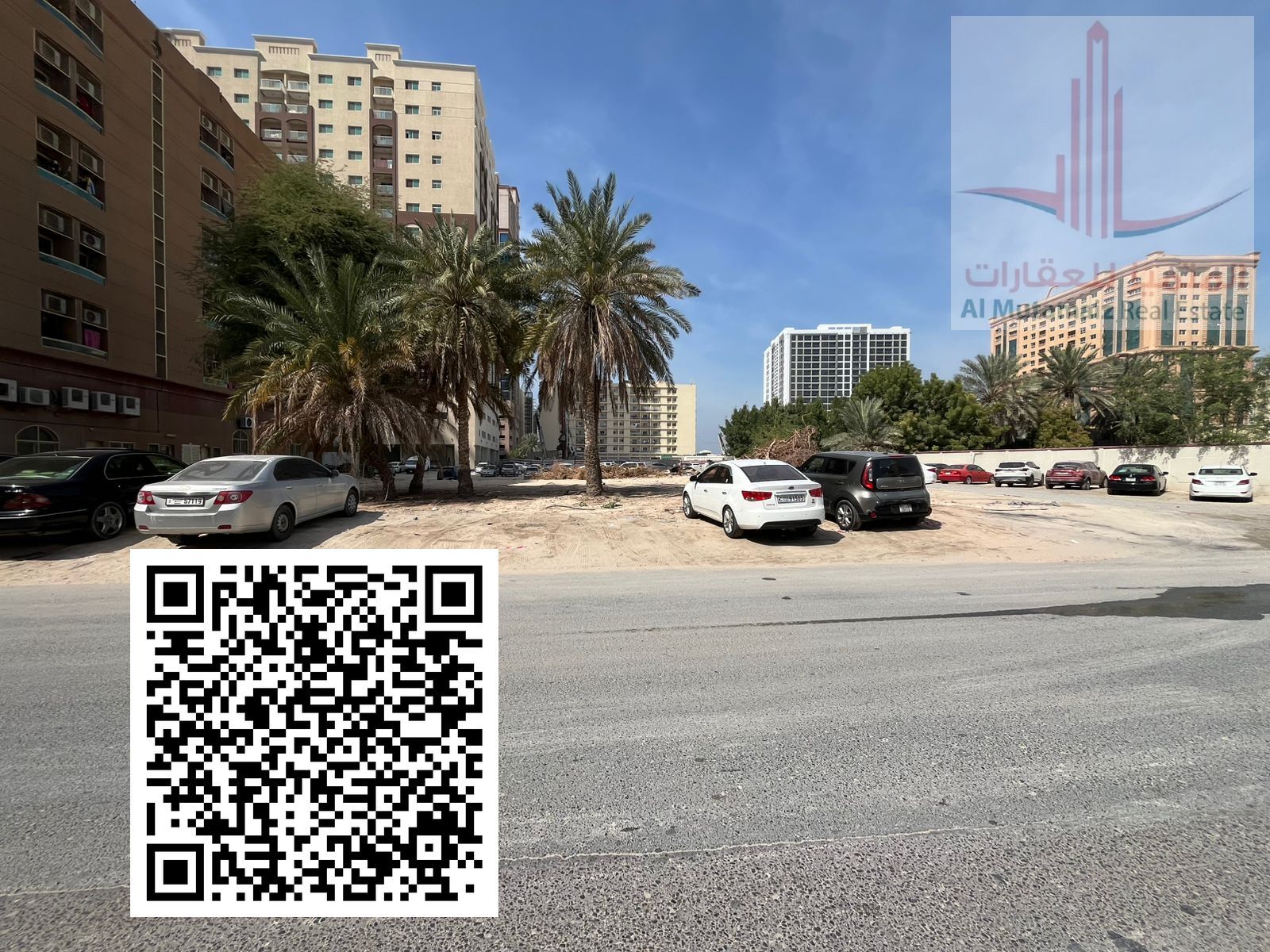 Land for sale in Al Rashidiya 3, residential/commercial, ground floor + 6 floors, area 11,450 sq ft, corner plot on two streets