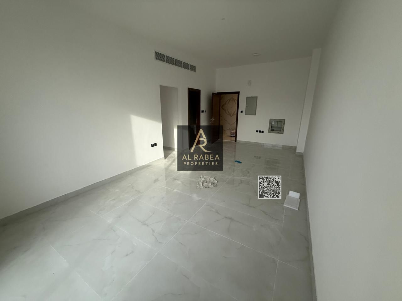First-Occupancy Two-Bedroom Apartment with Three Bathrooms for Annual Rent in Al Jurf 2 Ajman Spacious Layout with Central Air Conditioning