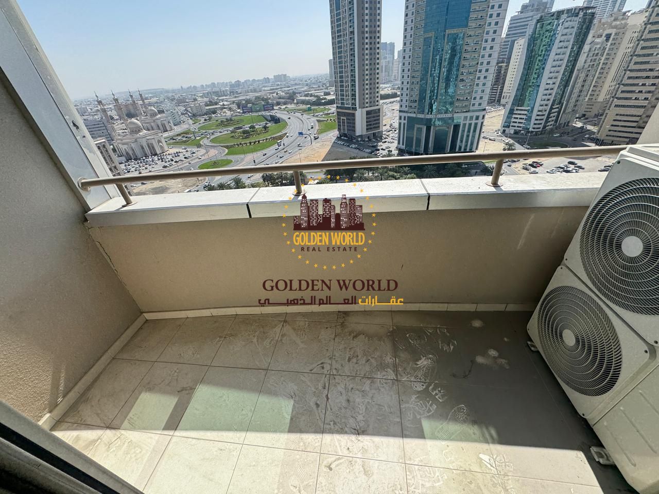 2 bedroom apartment with living room, 2 balconies, maid/storage room, 3 bathrooms, open kitchen, master bedroom, open views in Dar Al Khaleej Tower re