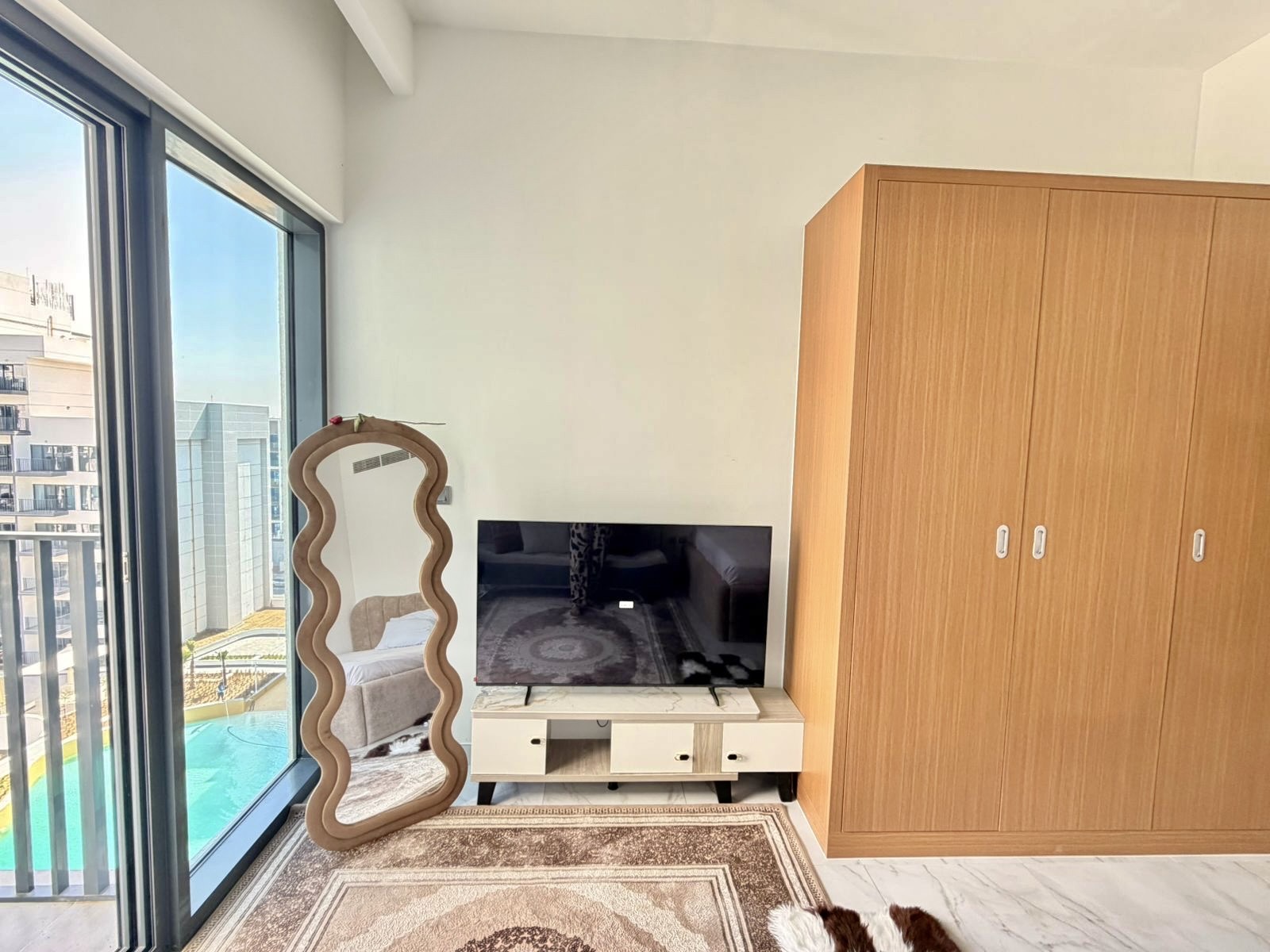 Brand New Chiller Free Fully Furnished Studio | Stunning Pool View | Ready to Move
