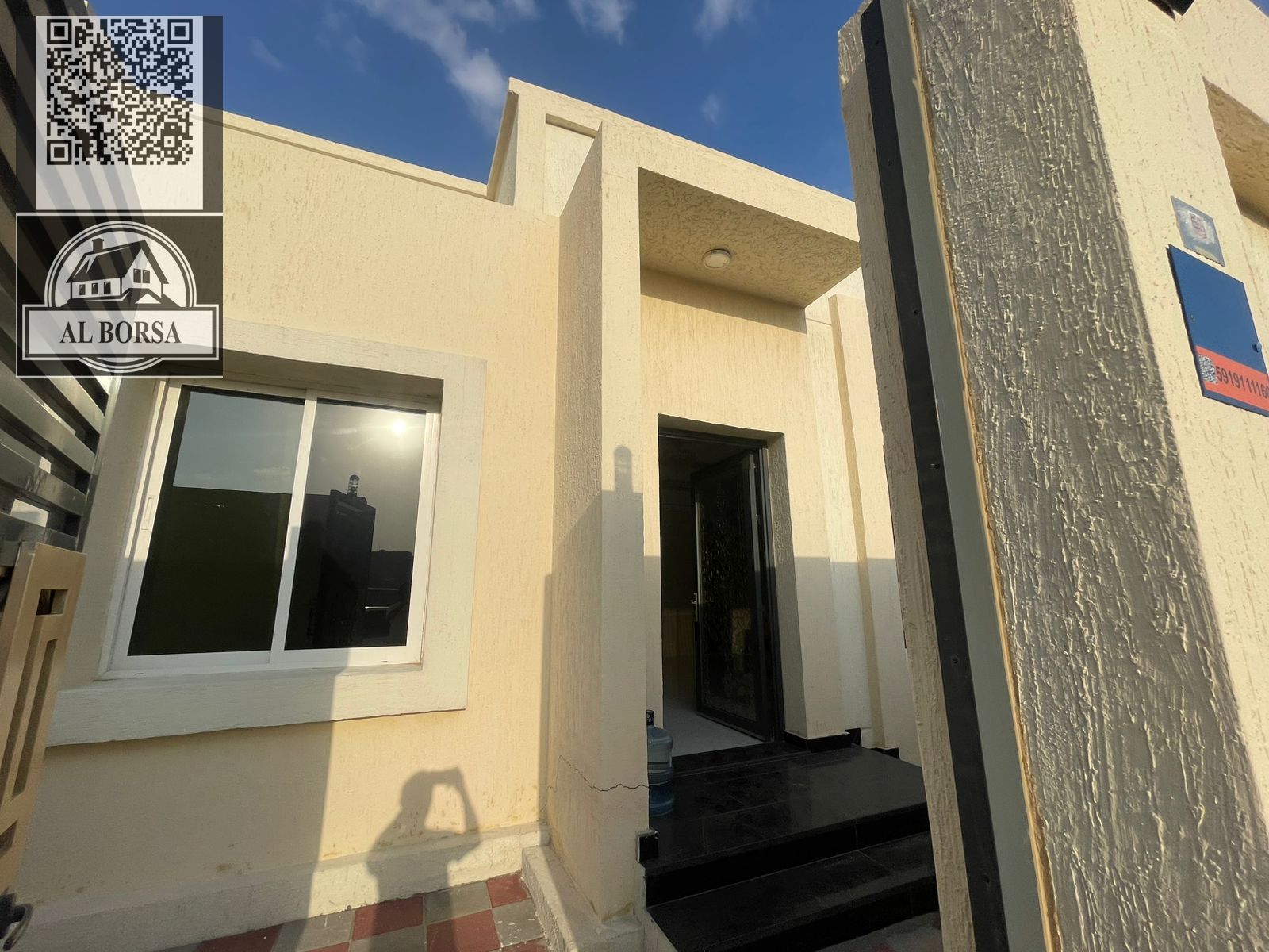 Villa for rent in Al Zahia | 3 master bedrooms + living room + hall + yard | Electricity (local) | 80,000