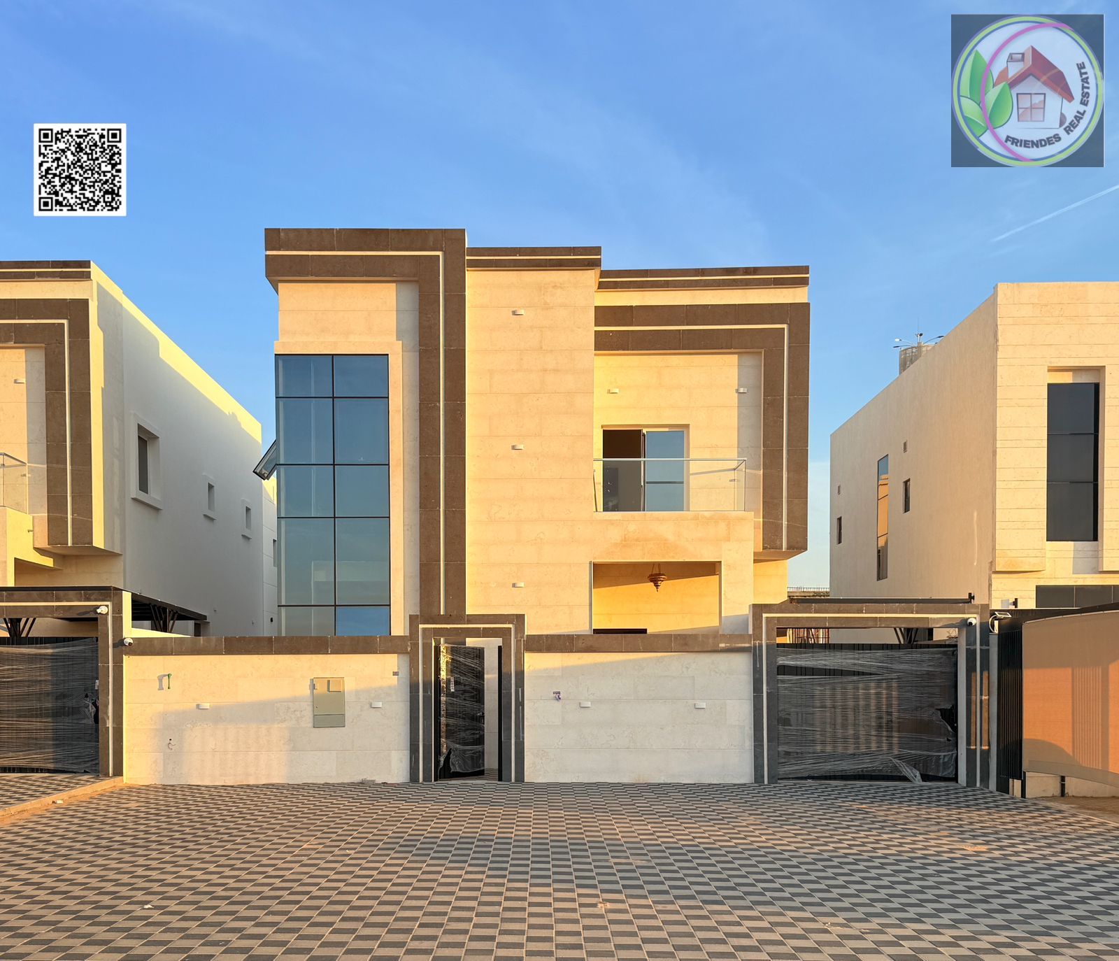 Luxury two-story villa for sale in the heart of Al Zahia - Ajman - Super Deluxe finishing - Freehold ownership for all nationalities.
