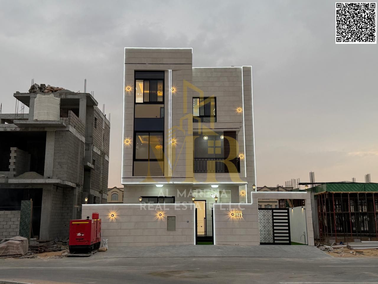 Luxury villa for sale in Al Zahia – Two floors + roof | 6 master bedrooms | Swimming pool | All services included