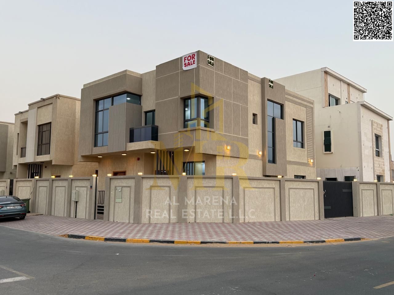 Luxury villa for sale in Al Zahia – Two floors | 5 master bedrooms | Majlis and living room | All services included