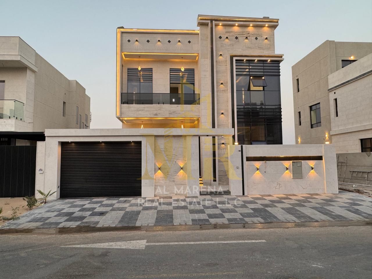 Luxury villa for sale in Al Zahia – Two floors + roof | 5 master bedrooms | Includes air conditioning