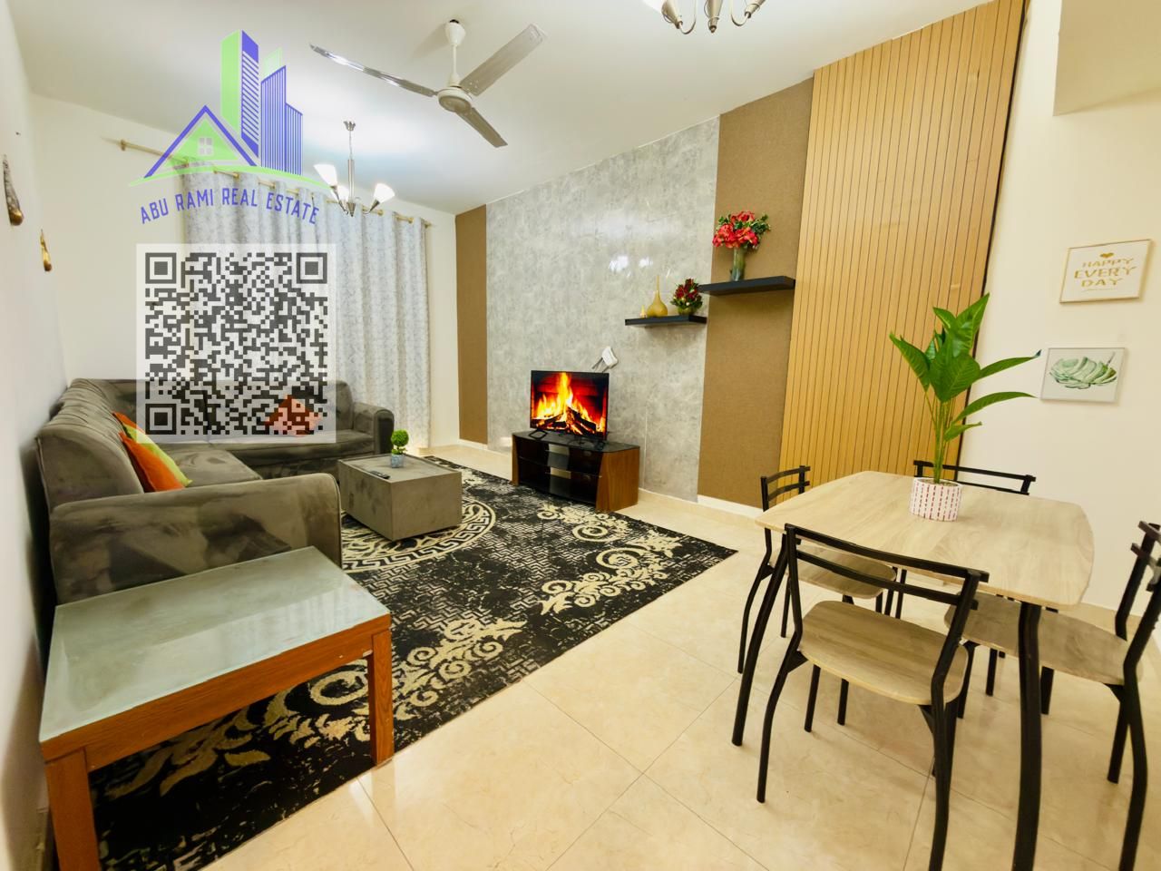 Available now, a room and a hall for rent for a month, new furniture, new construction, only 4000, including bills