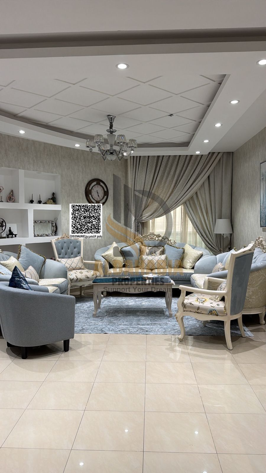 Luxury 3-Bedroom Apartment with a Spacious Living Room and Open View for Sale in Conquer Tower, Ajman