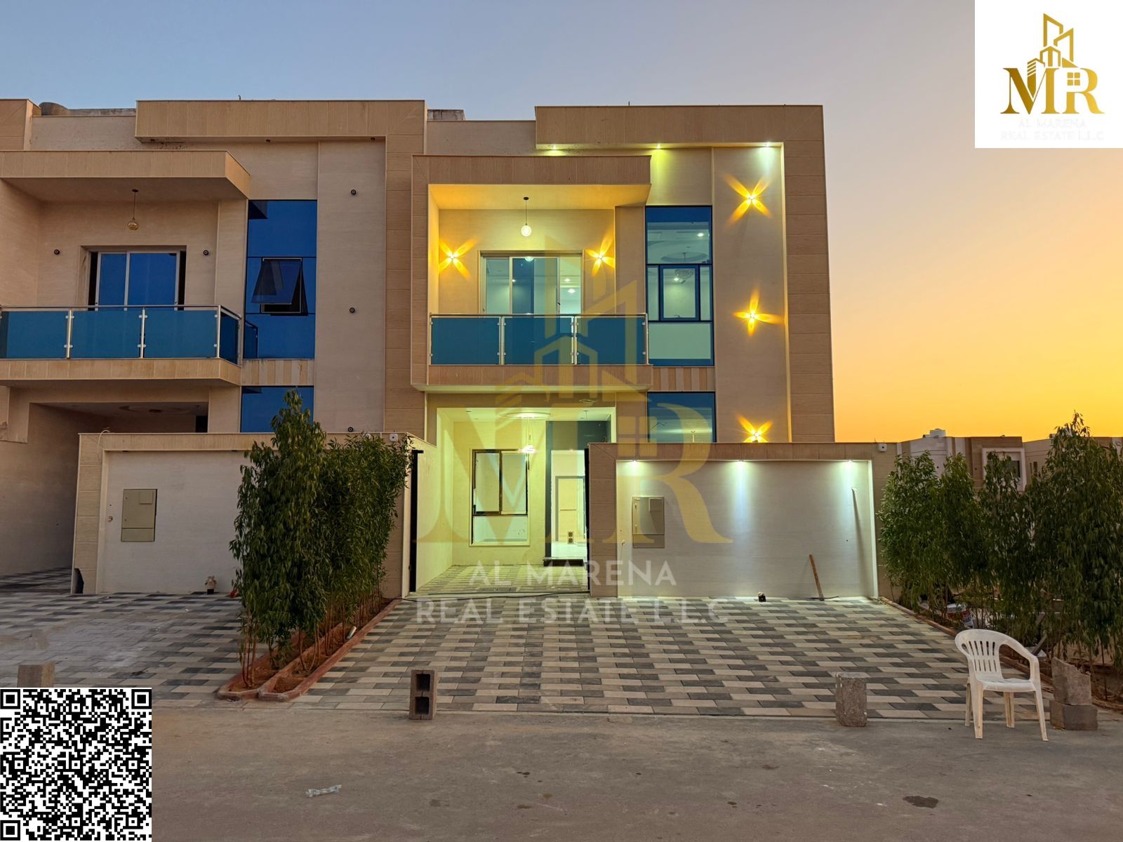 Villa for sale in Al Helio 2 | Two floors and a roof | 5 master bedrooms | 3200 sq ft built-up area | Price includes registration and ownership fees.