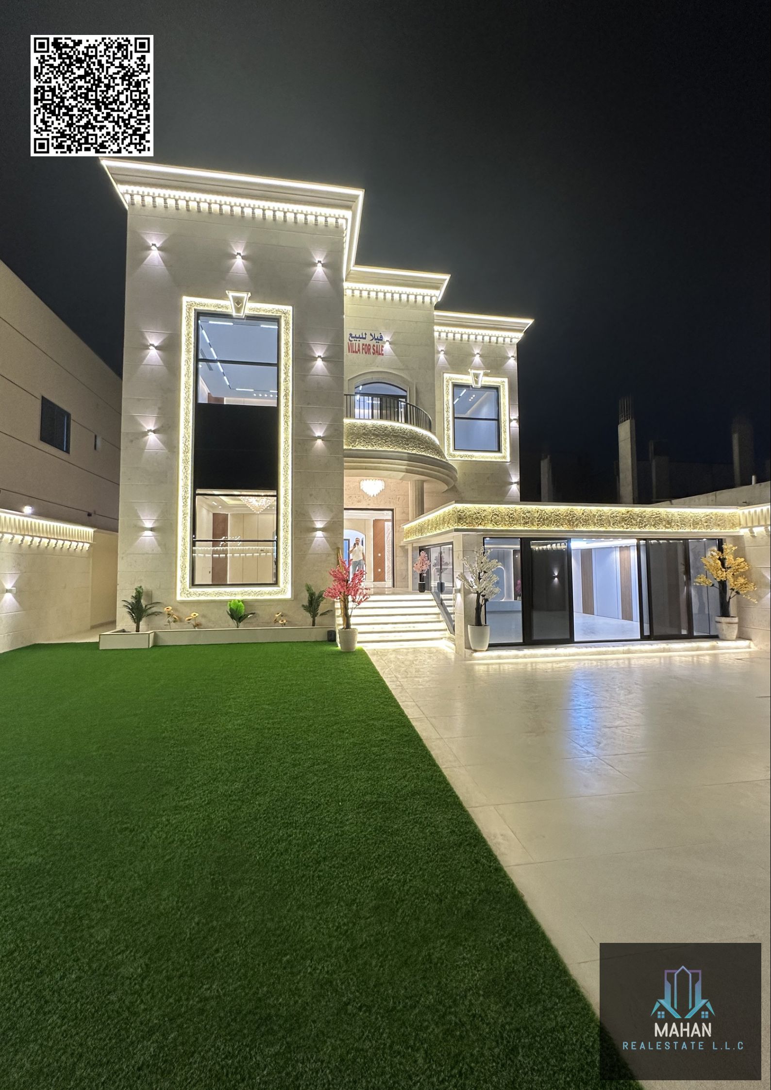 Luxury Villa for Sale – First Occupancy in Al Muwaihat, Ajman An exceptional opportunity to own a brand-new villa in the prime location of Al Muwaihat. Strategically located on a main paved road with a large setback, this property is approved for reside