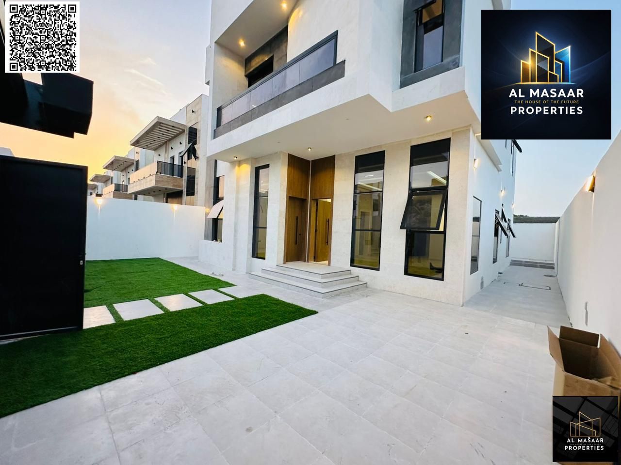 Villa for sale in Al Zahia with a modern design and a very spacious garden. Price includes registration fees and freehold ownership.