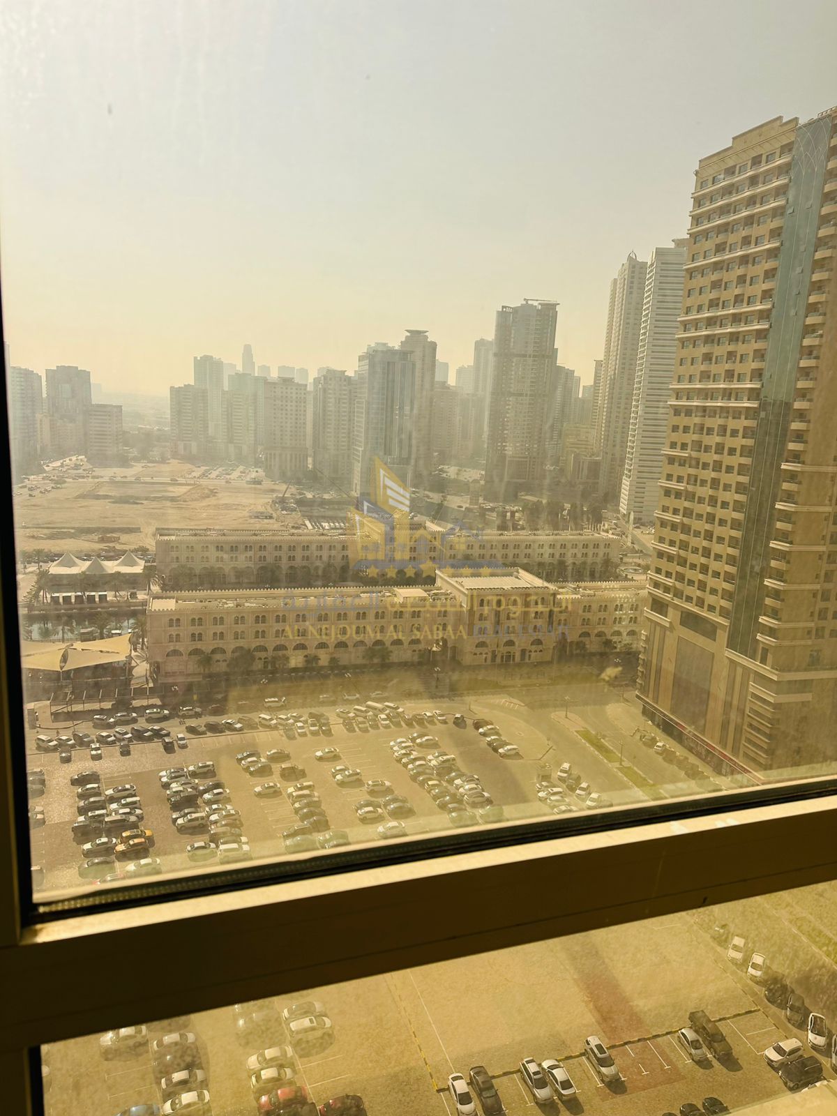 For rent: Two-bedroom apartment with a living room in Al Khan area, Rose Tower. Spacious area, open view.