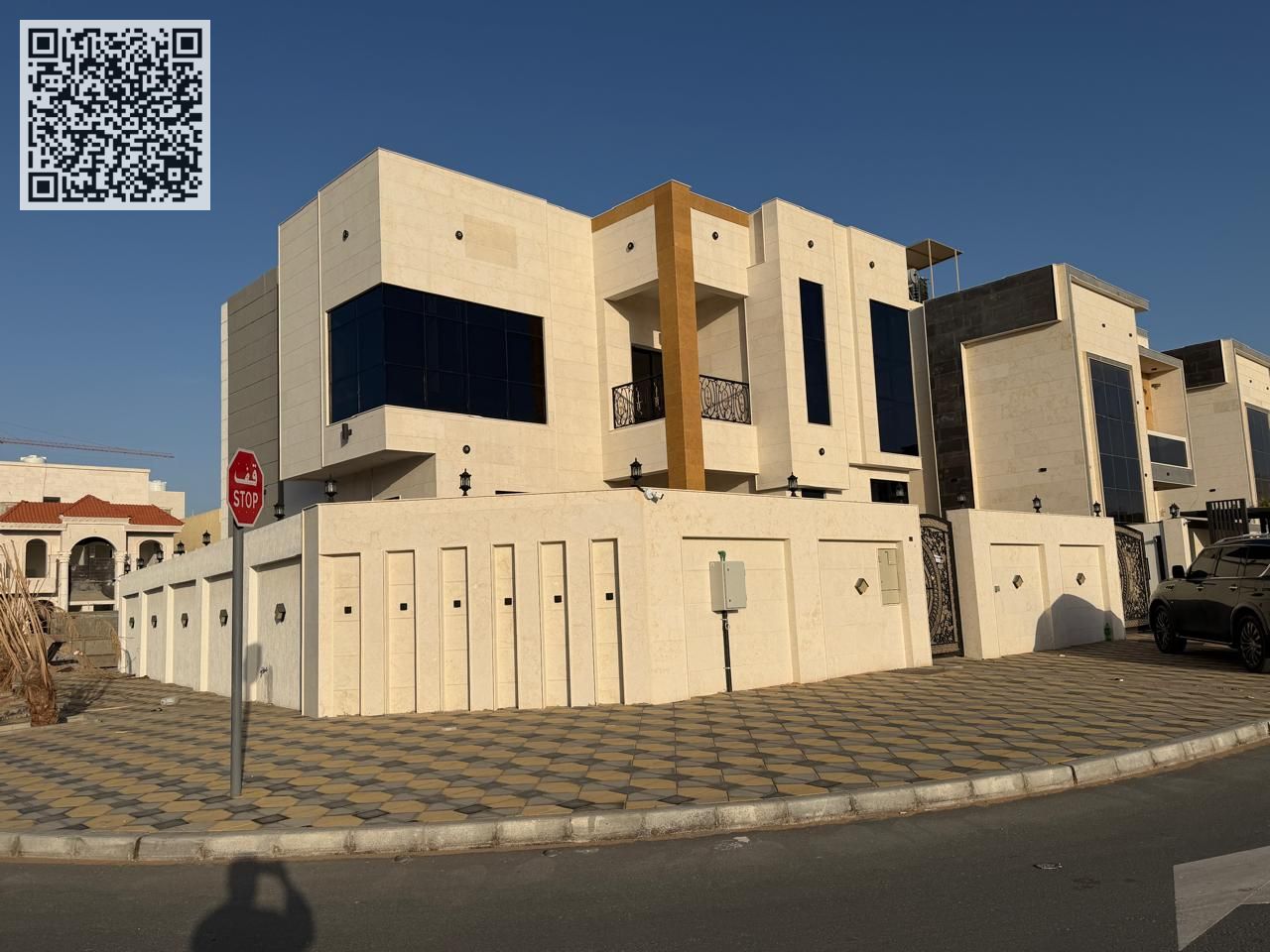 Spacious corner five master bedroom villa is available for rent in al al helio ajman