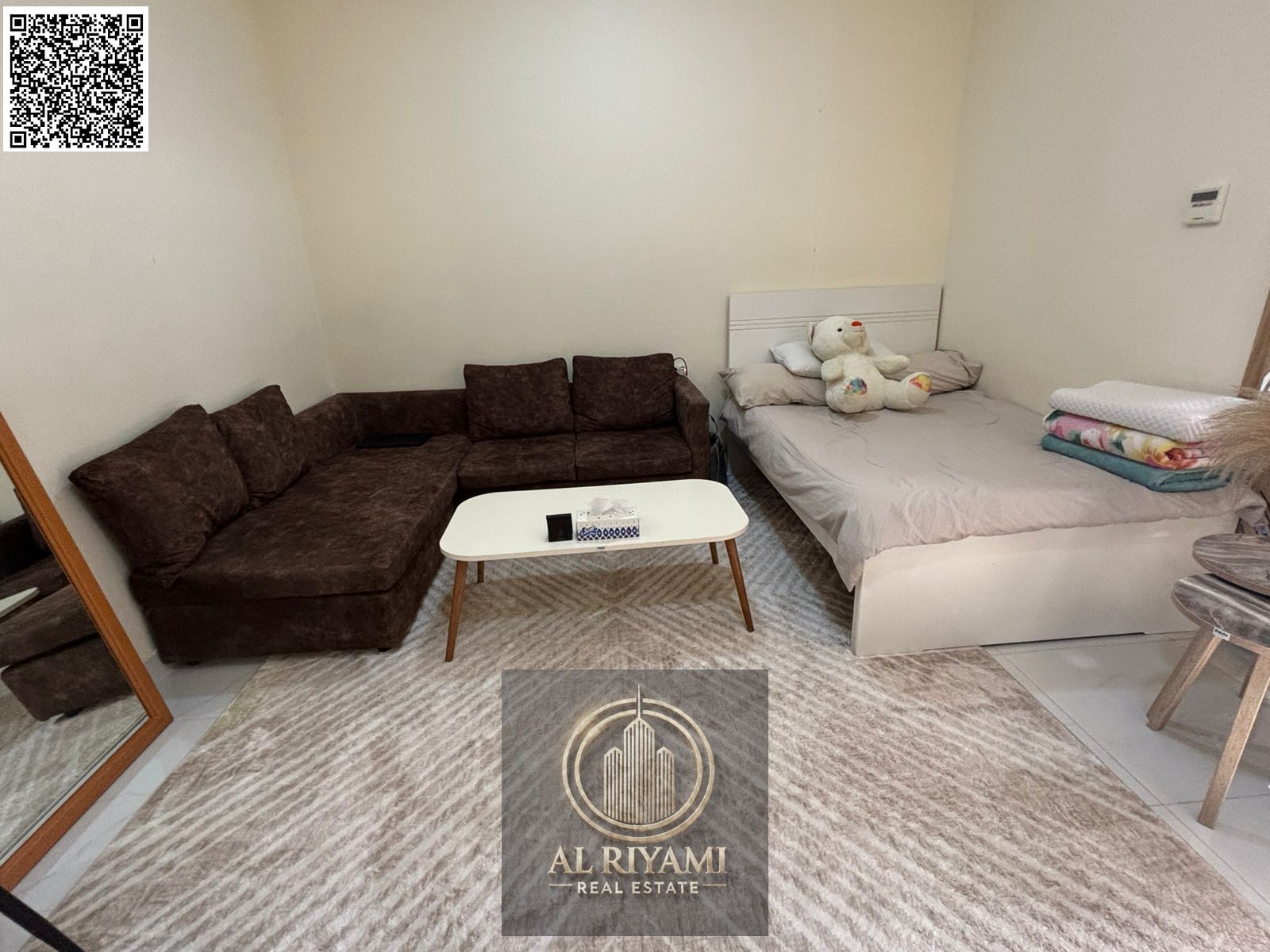 Spacious furnished studio with separate kitchen, Al Nuaimiya 2, behind Al Nuaimiya Police Station