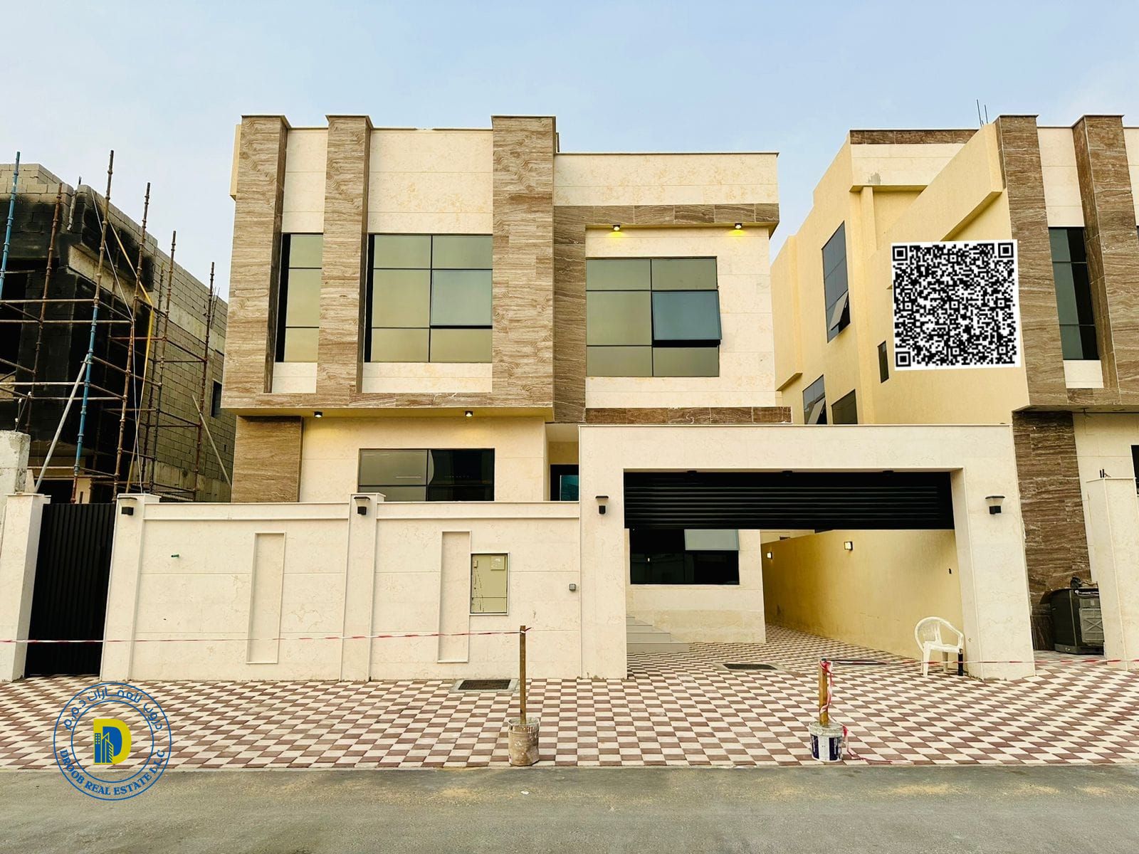 For sale: Modern villa in Al Yasmin , 5BR with roof ,with AC super deluxe finishing, freehold , bank financing