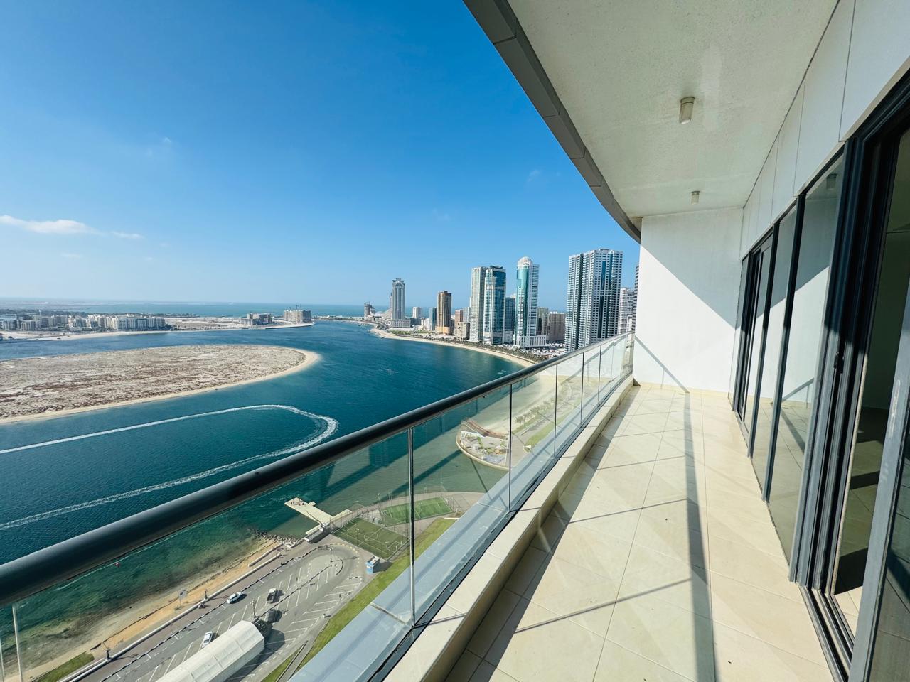Free AC | Parking, gym & pool | Sea view | Master rooms | Maid’s room | Built-in wardrobes | Al Khan Corniche