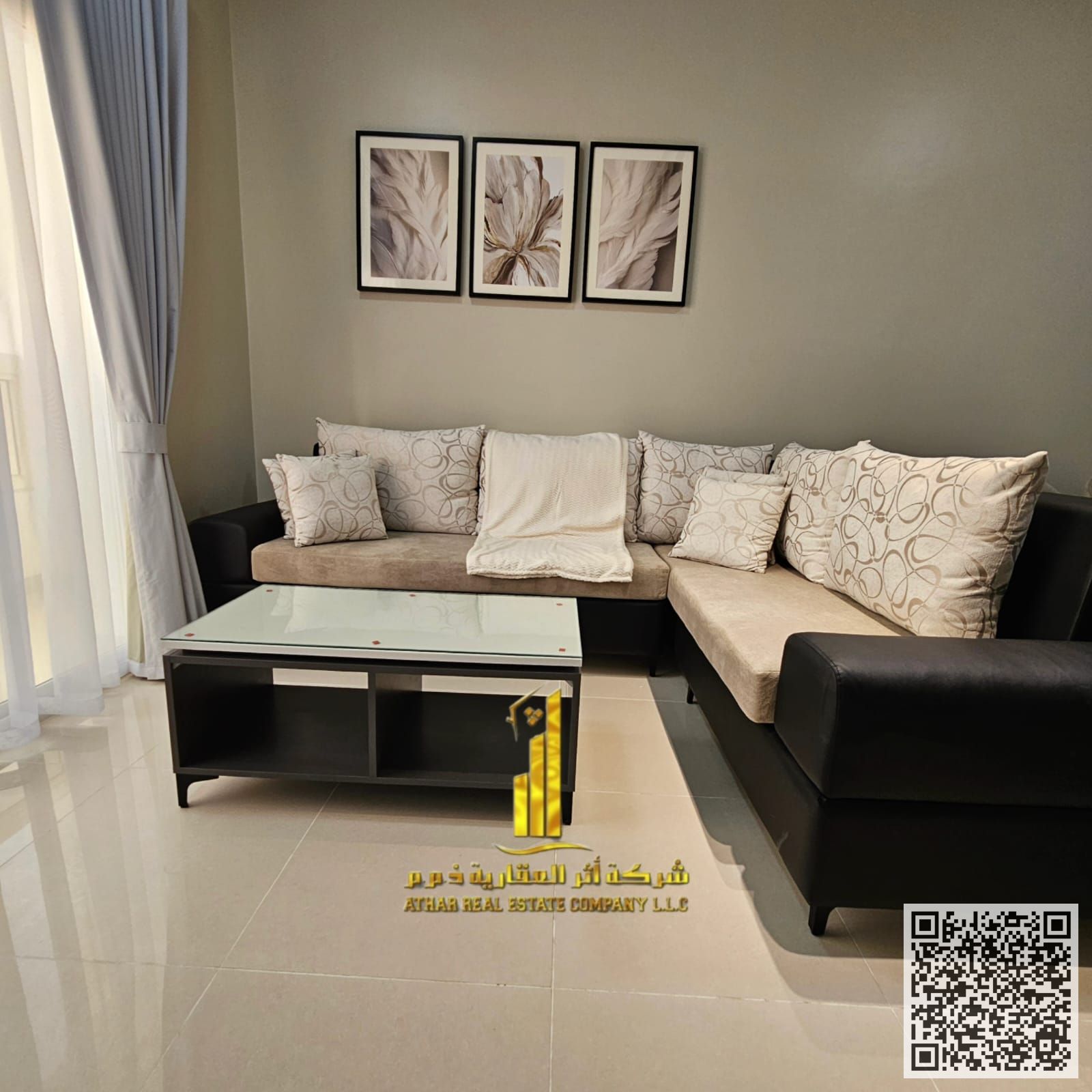 Luxury Apartment One bedroom, living room, and balcony for monthly rent in Ajman, Al Jurf 2. Fully furnished, at a special price! Rent includes