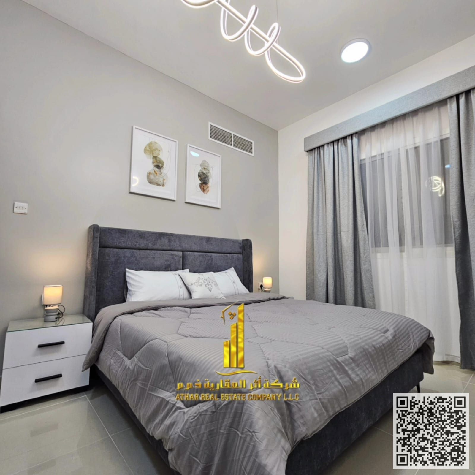 Second tenant, the most luxurious and elegant one-bedroom apartment, fully furnished with brand new, very high-end furniture.