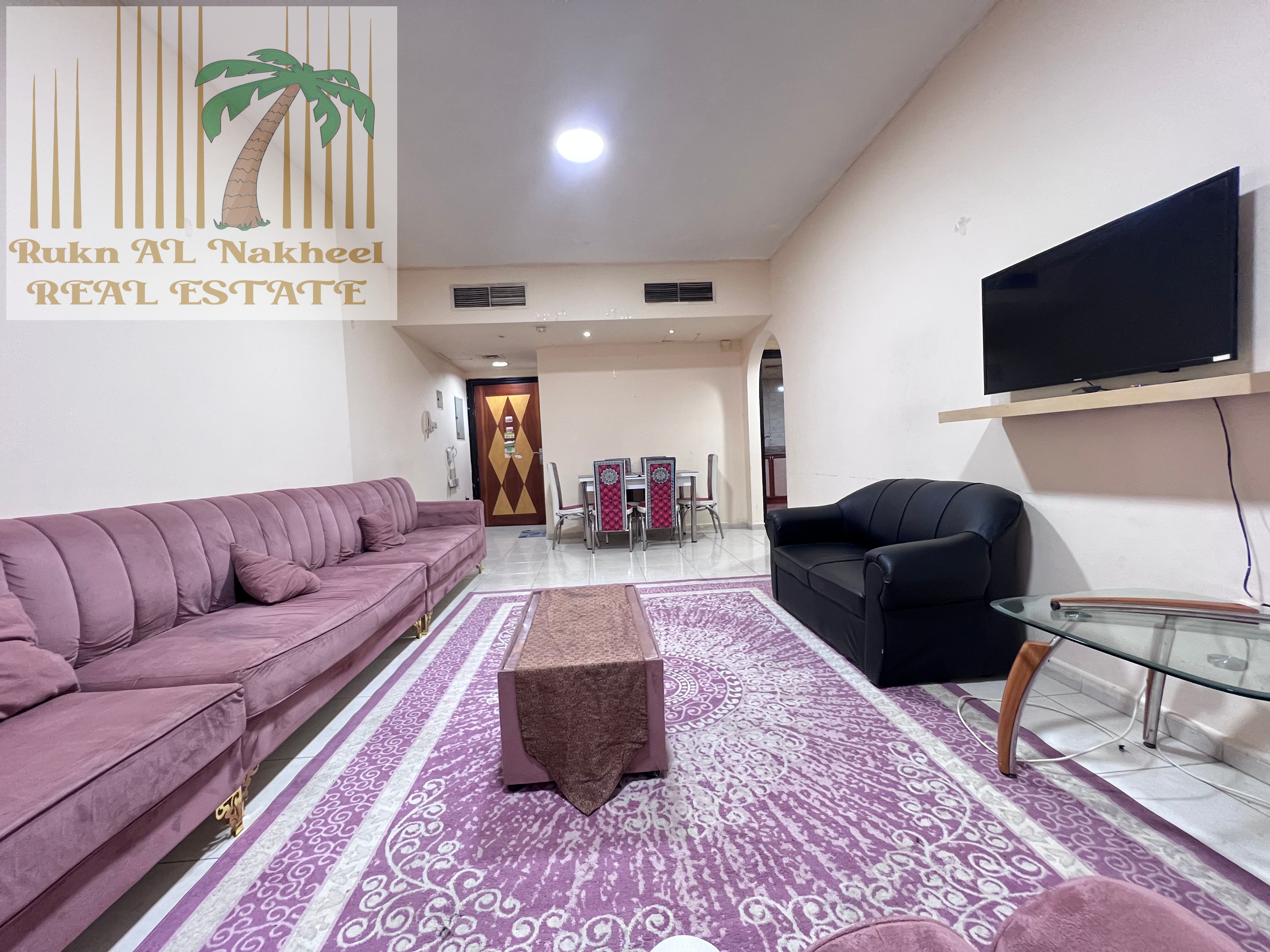 Fully furnished monthly 1bhk 2bath balcony with open view ready to move in good location for more details & information contact us