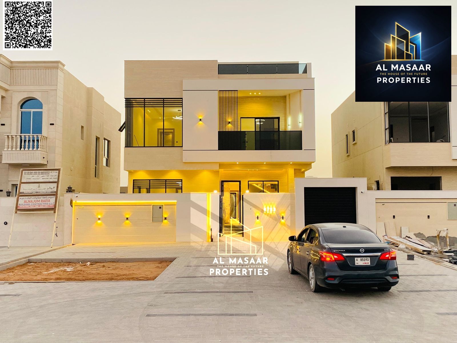 Villa for sale in Al Zahia with a modern design and a very spacious garden