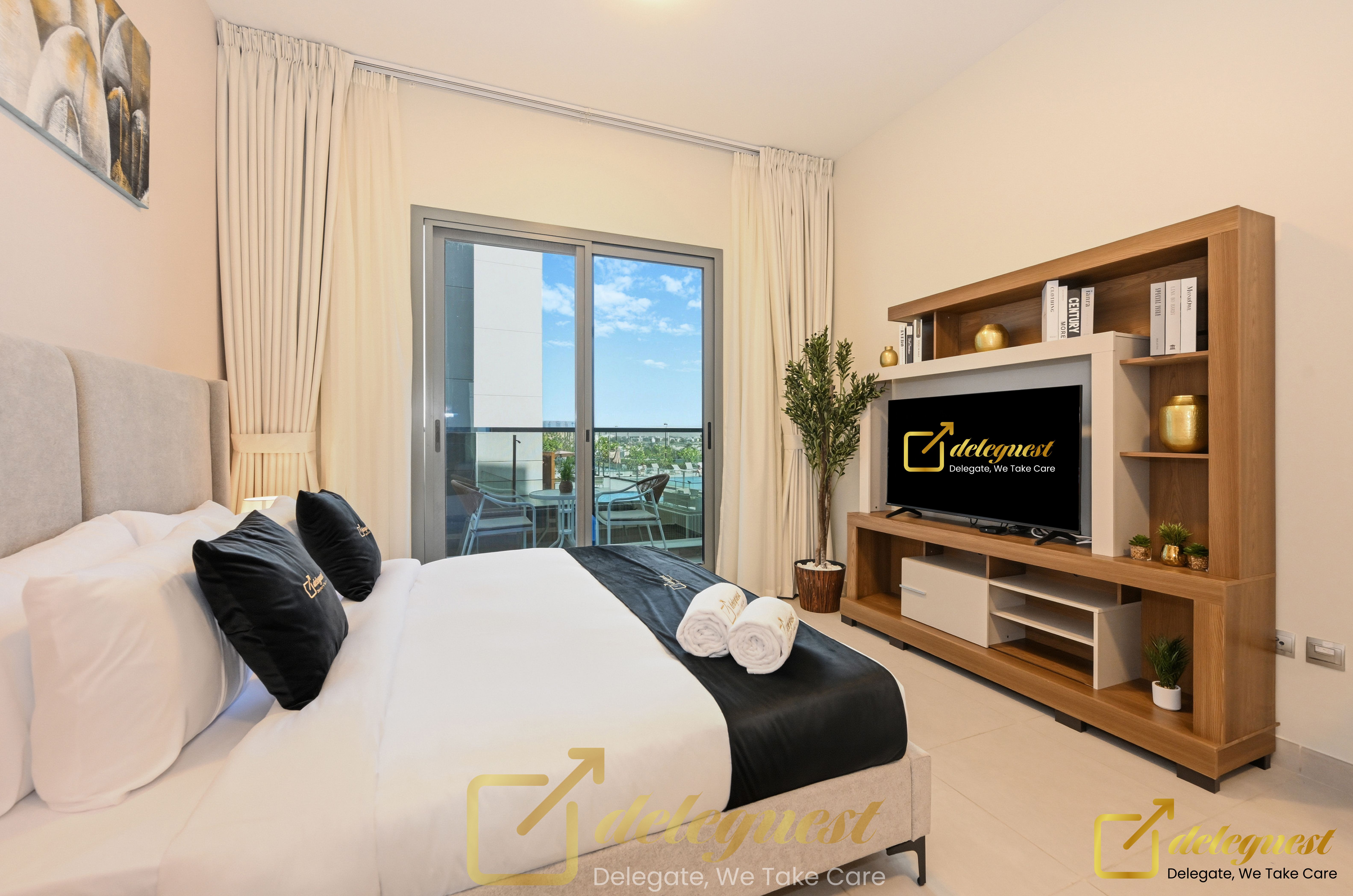 Luxury Studio in Dubai Hills | Pool, Gym & Parking | by Deleguest