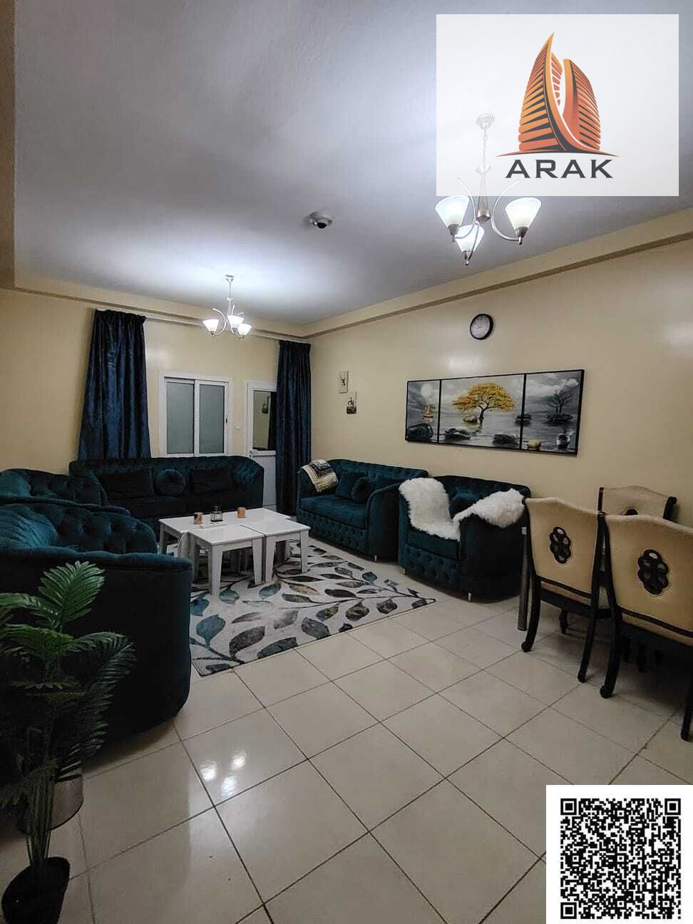 A monthly furnished apartment for rent in Orient Towers, Ajman A well maintained residential apartment