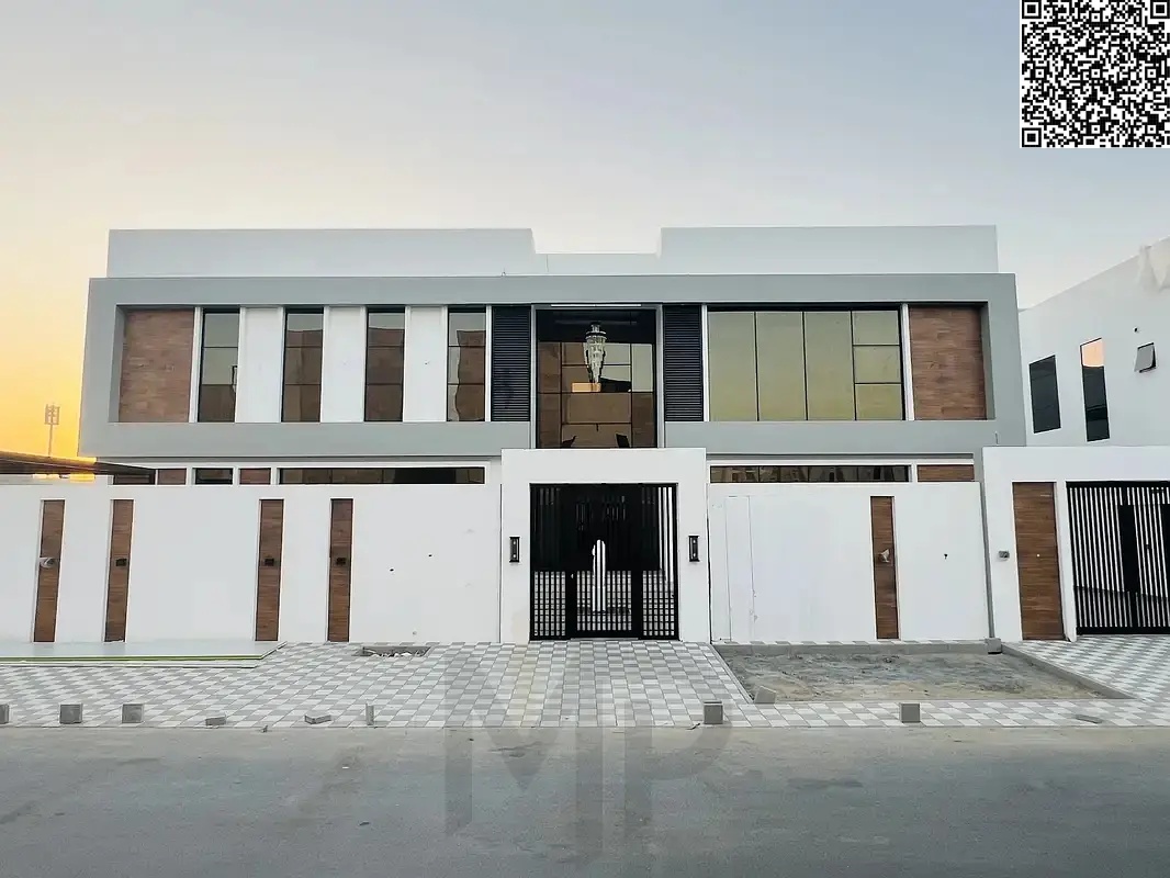 One of the most luxurious villas in Ajman for sale, with spacious areas and ultra-luxurious finishes, including air conditioners, freehold ownership f