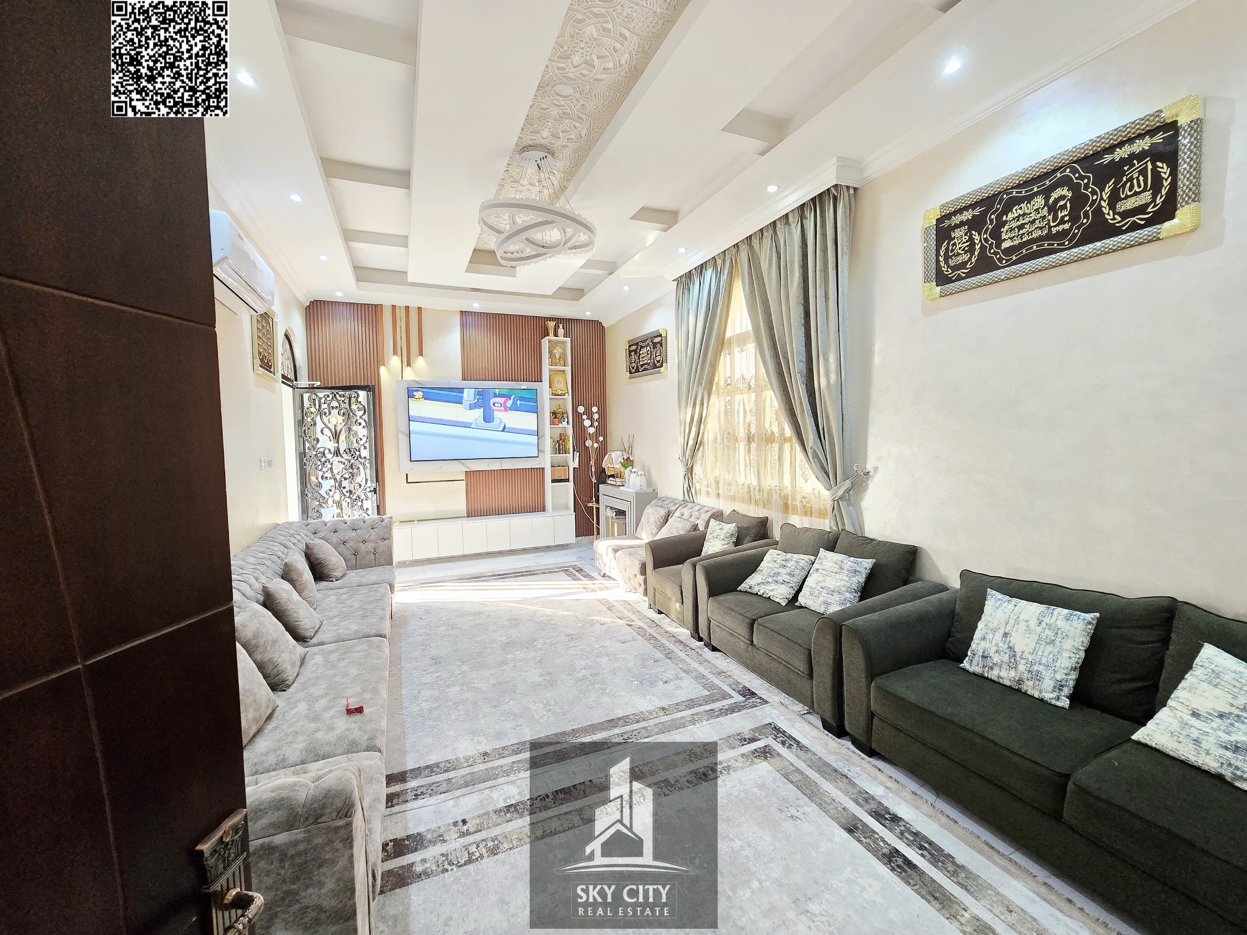 5 rooms near the hill and the Saudi German Hospital, with all services including electricity, water, and air conditioning.