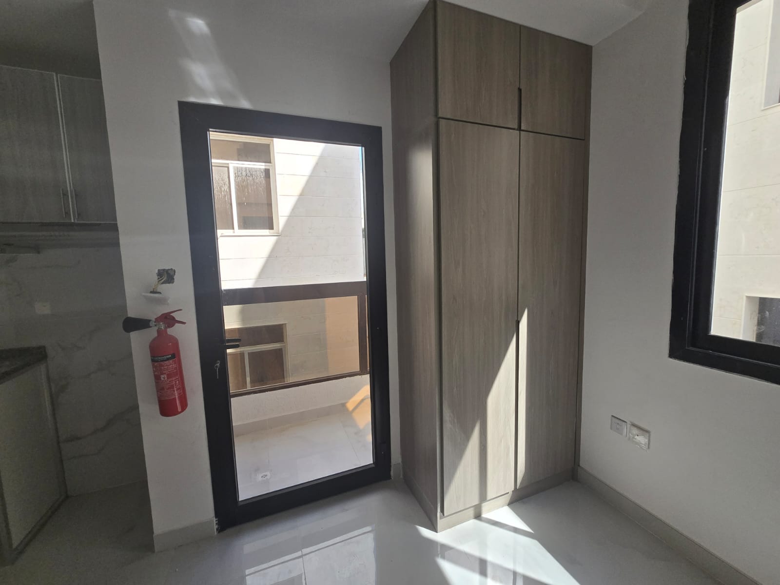 Brand new studio apartment for annual rent in Ajman – Al Alia, behind Bait Al Mutwahid Balcony with a good view