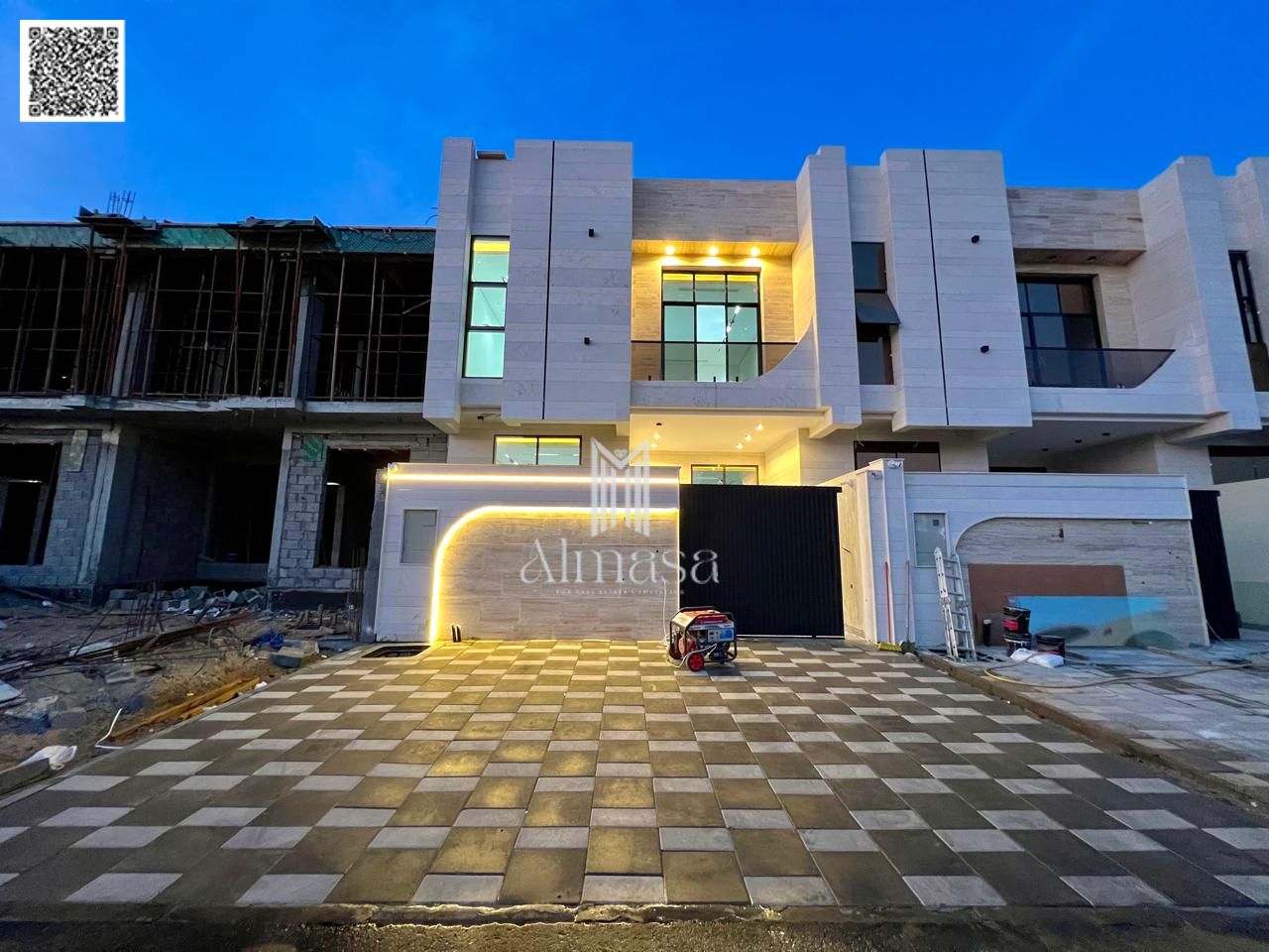 Own a two-story villa with a rooftop terrace, featuring a modern design and high-end finishes, at a price that includes registration and ownership fe