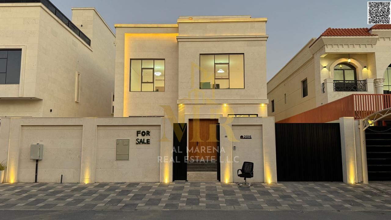 Own a luxurious VIP villa with a modern design and high-end finishes in a prime location in Ajman, with a price that includes electricity, water, and