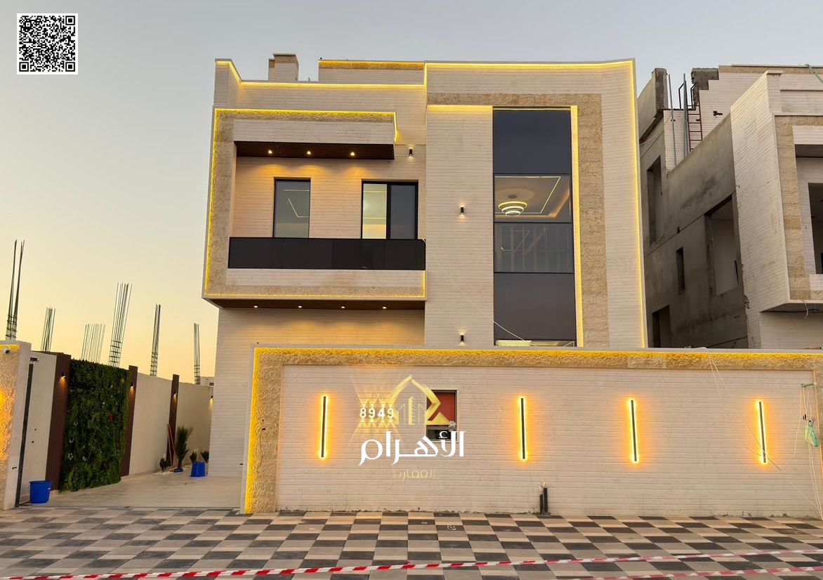 **Luxury Villa in Al Zahya – Ajman** Ready for immediate occupancy with high-end finishes and spacious interiors. **Freehold ownership for all nat