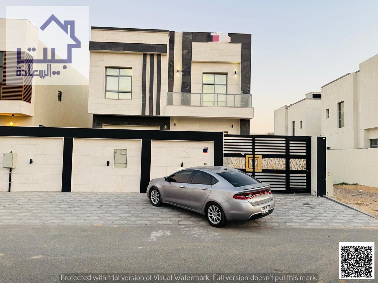 Villa for rent in Al Helio 2, Ajman, first tenant, 3 master bedrooms, near all services, on main road, easy access to Dubai and Sharjah.