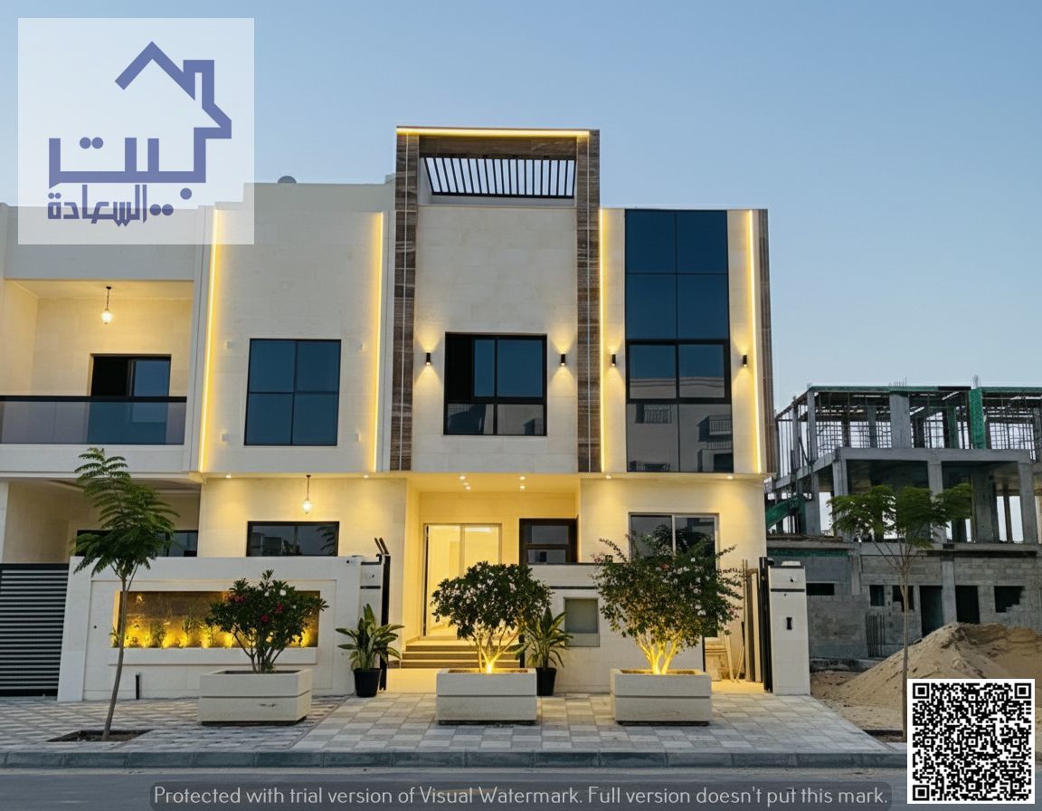 For Sale - Townhouse, Al Helio 2 Ajman, including registration fees (two floors and a roof) freehold, good price