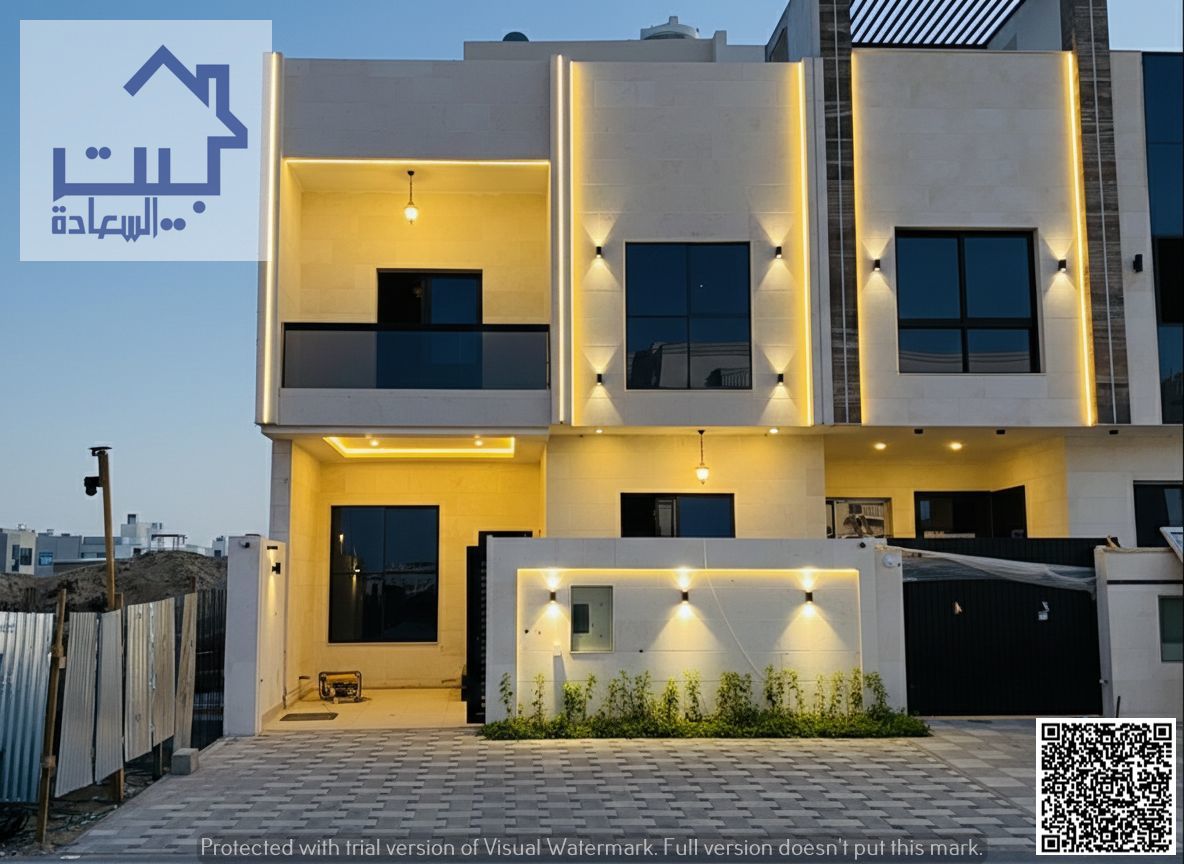 For Sale – Townhouse, Al Helio 2 Ajman, registration fees included (two floors and a roof) freehold, good price