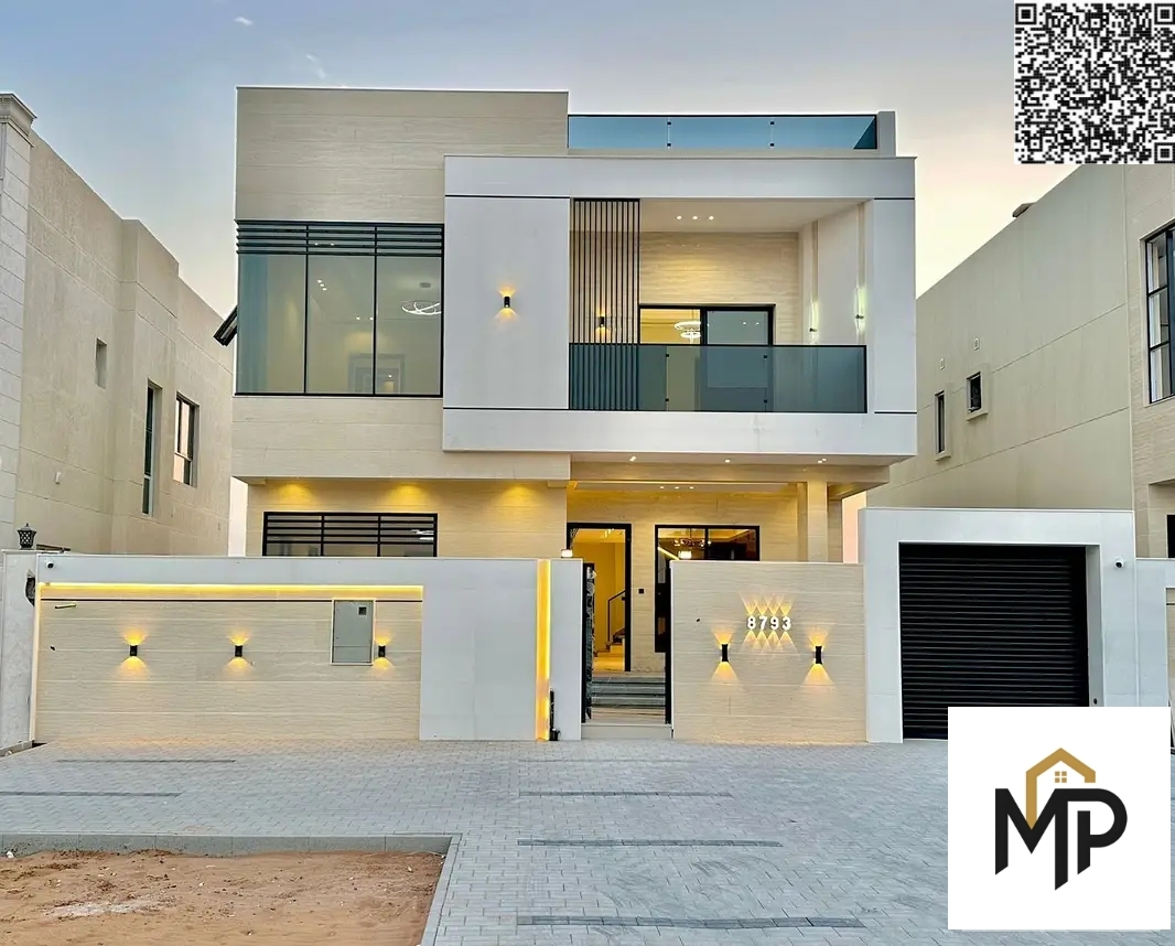 For sale: a luxury villa in Al Zahia, excellent and secure location, large area, modern design, close to all main roads, parking, near schools, malls