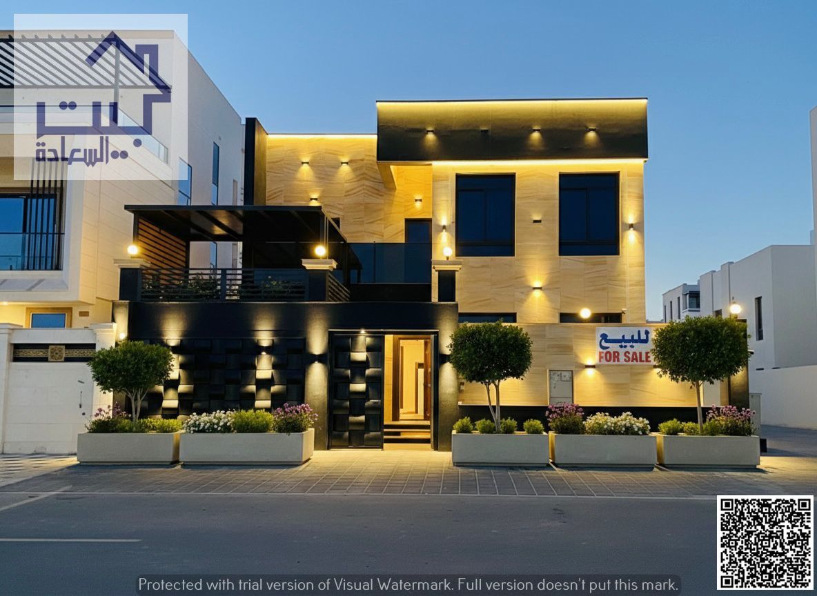 For Sale – Modern Villa in Al Zahia Ajman, ready to move in, includes water, electricity, air conditioning, and registration fees, freehold ownership