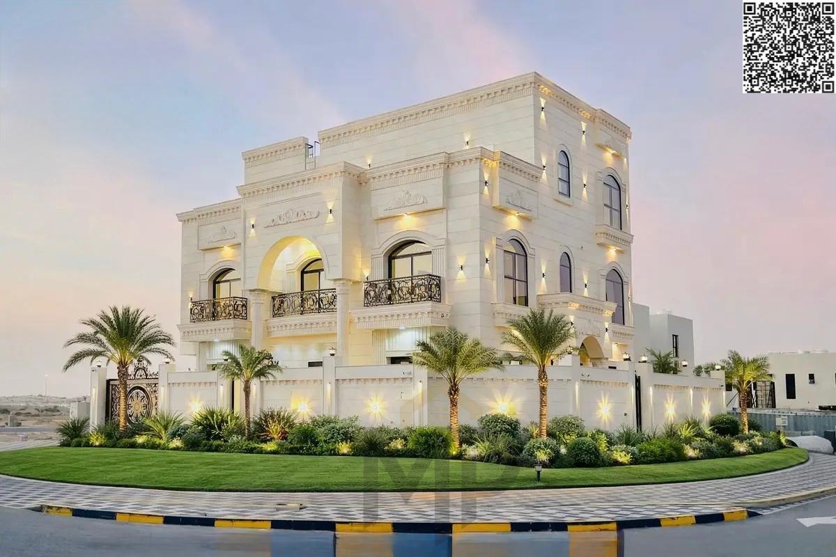 For sale: Al Zahia, Ajman, corner plot on two streets, spacious areas, excellent finishing, freehold, good location