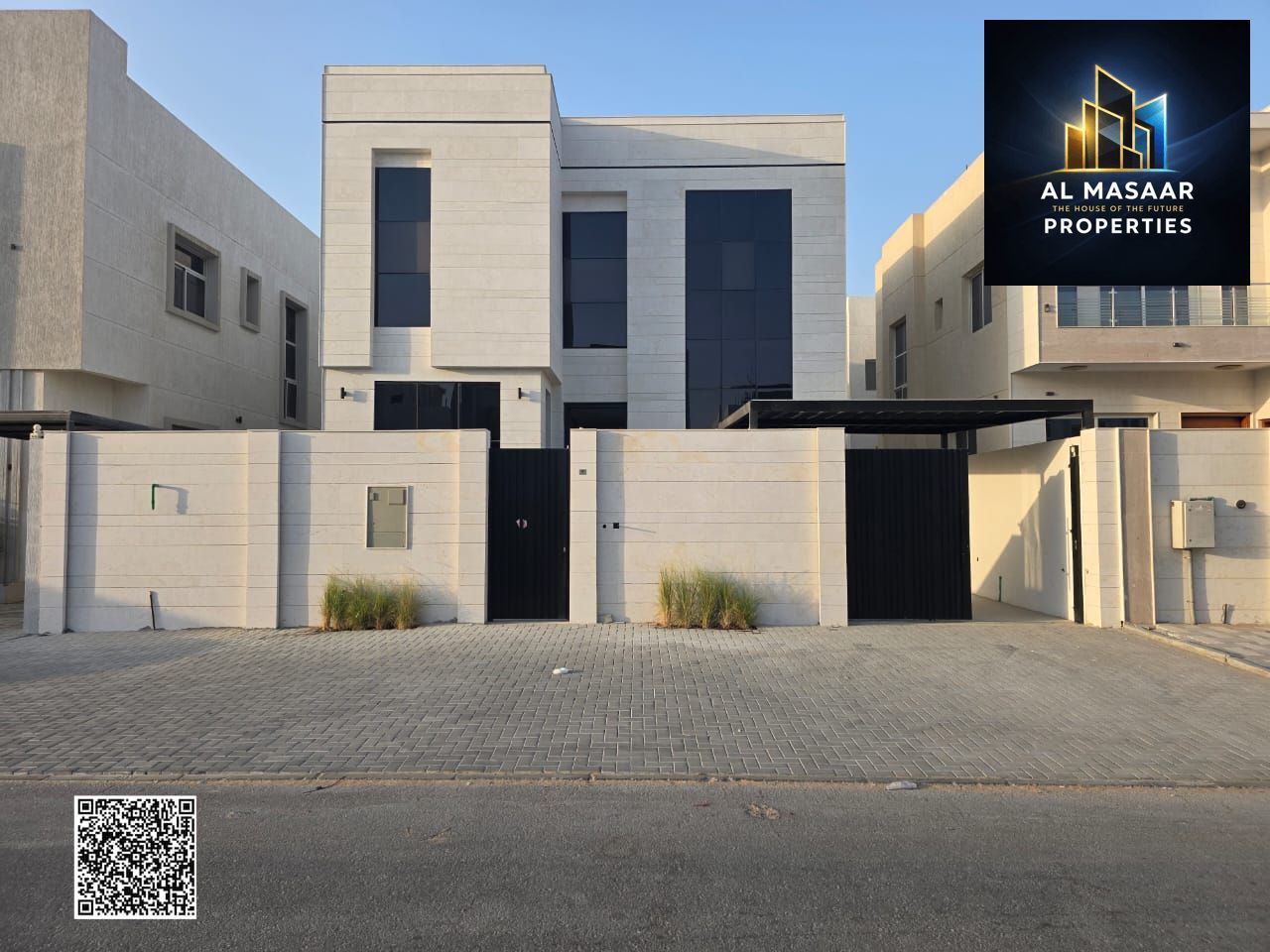 Villa including registration fees. Own your dream villa, two floors and a roof, super deluxe finishing, in Al Zahia area, on Sheikh Mohammed Bin Zayed