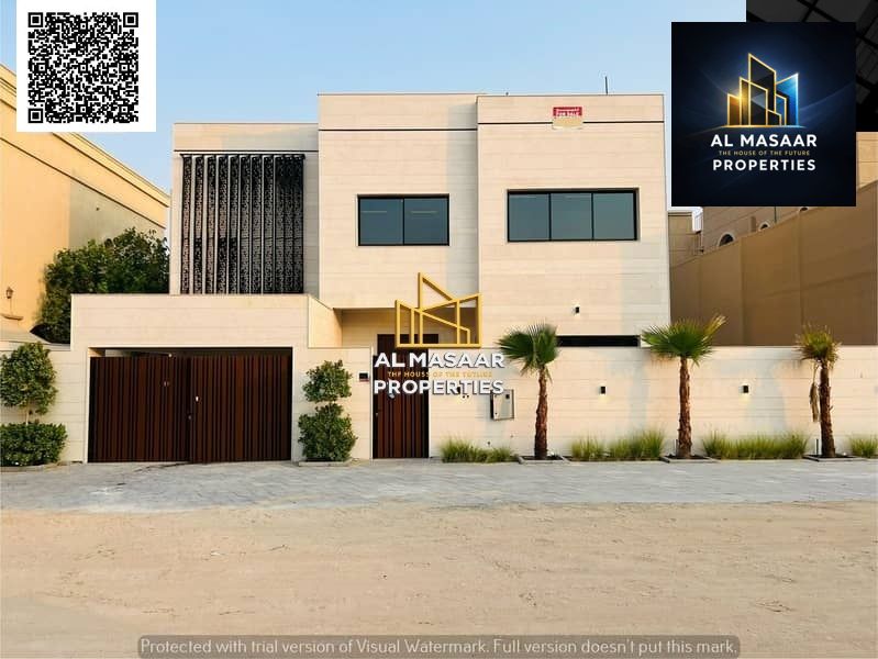 Al Rawda Villa, freehold, private swimming pool, directly opposite the mosque, electricity, water, and air conditioning included.