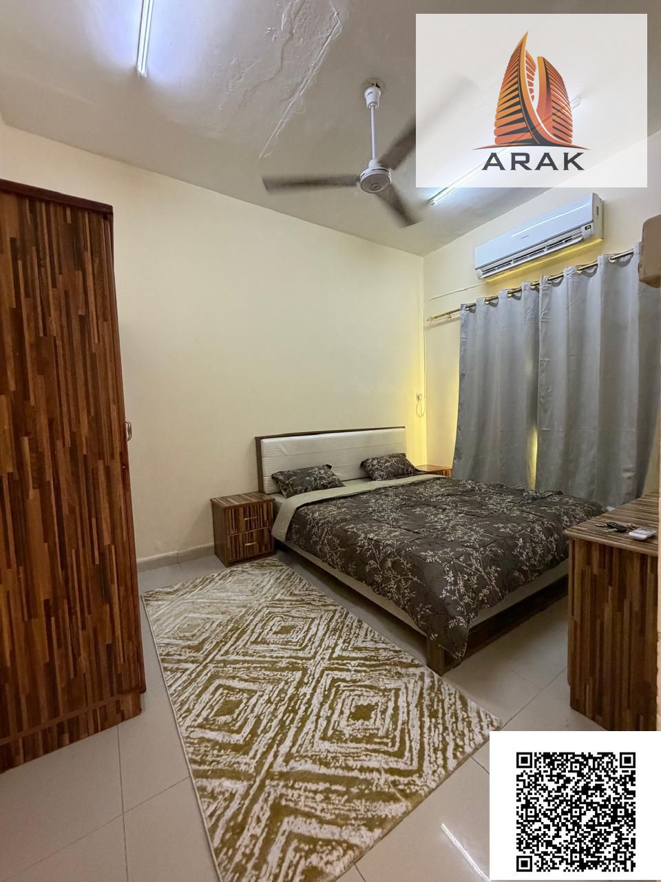 One bedroom apartment for monthly rent in Ajman, Al Rashidiya 3 area. Prime location close to all