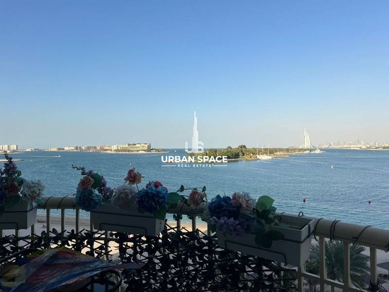 Sea & Burj Al Arab View : Fully Renovated 2BR + Maid's Room