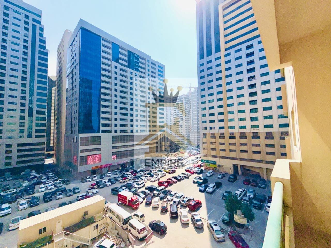 Full open view with balcony wardrobe, big apartment master room gym pool free
