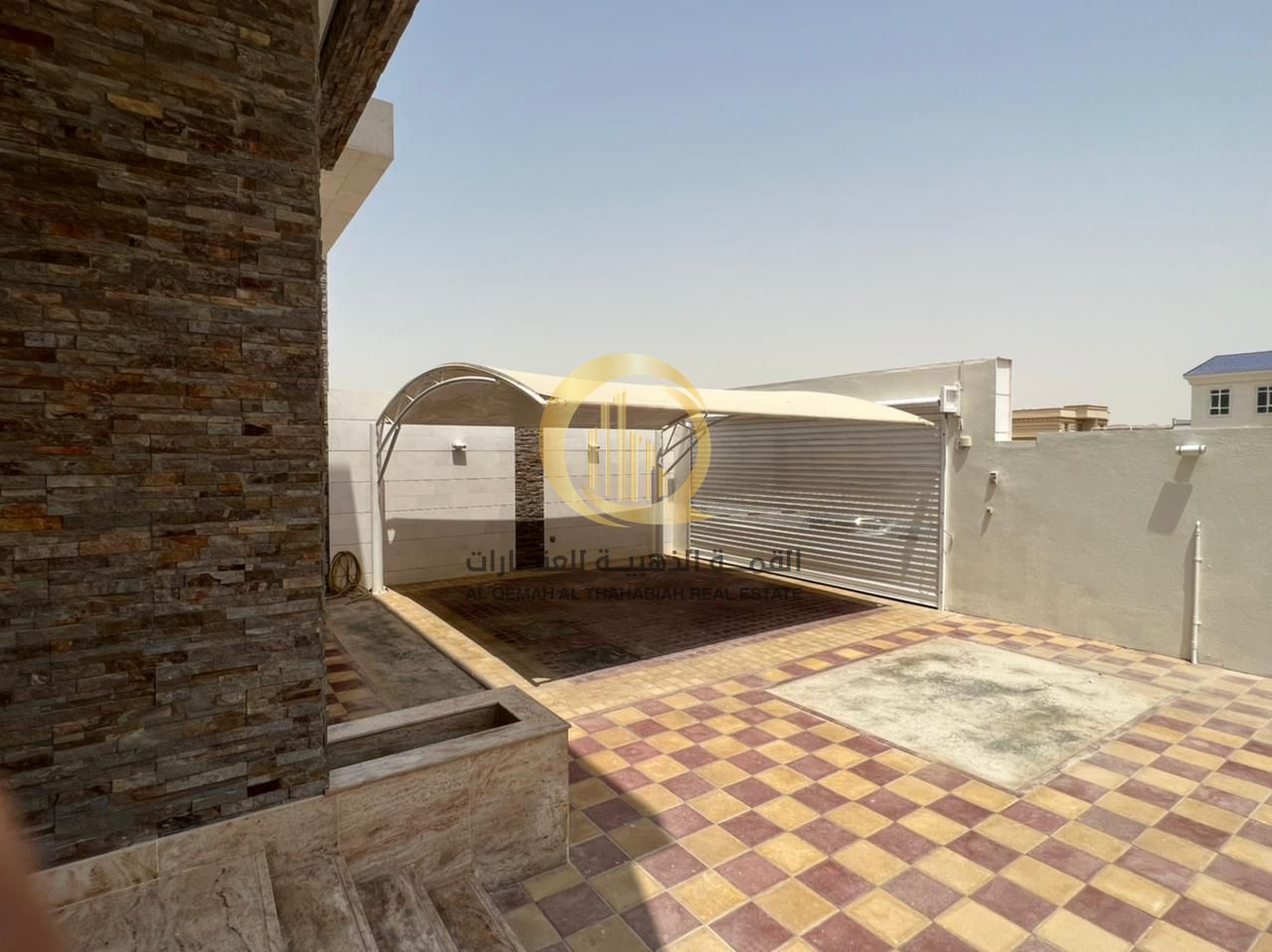 For sale: Two adjoining villas in Al-Houshi, Sharjah, on the main Al-Houshi Street, directly on the bridge and next to the mosque. Freehold ownership