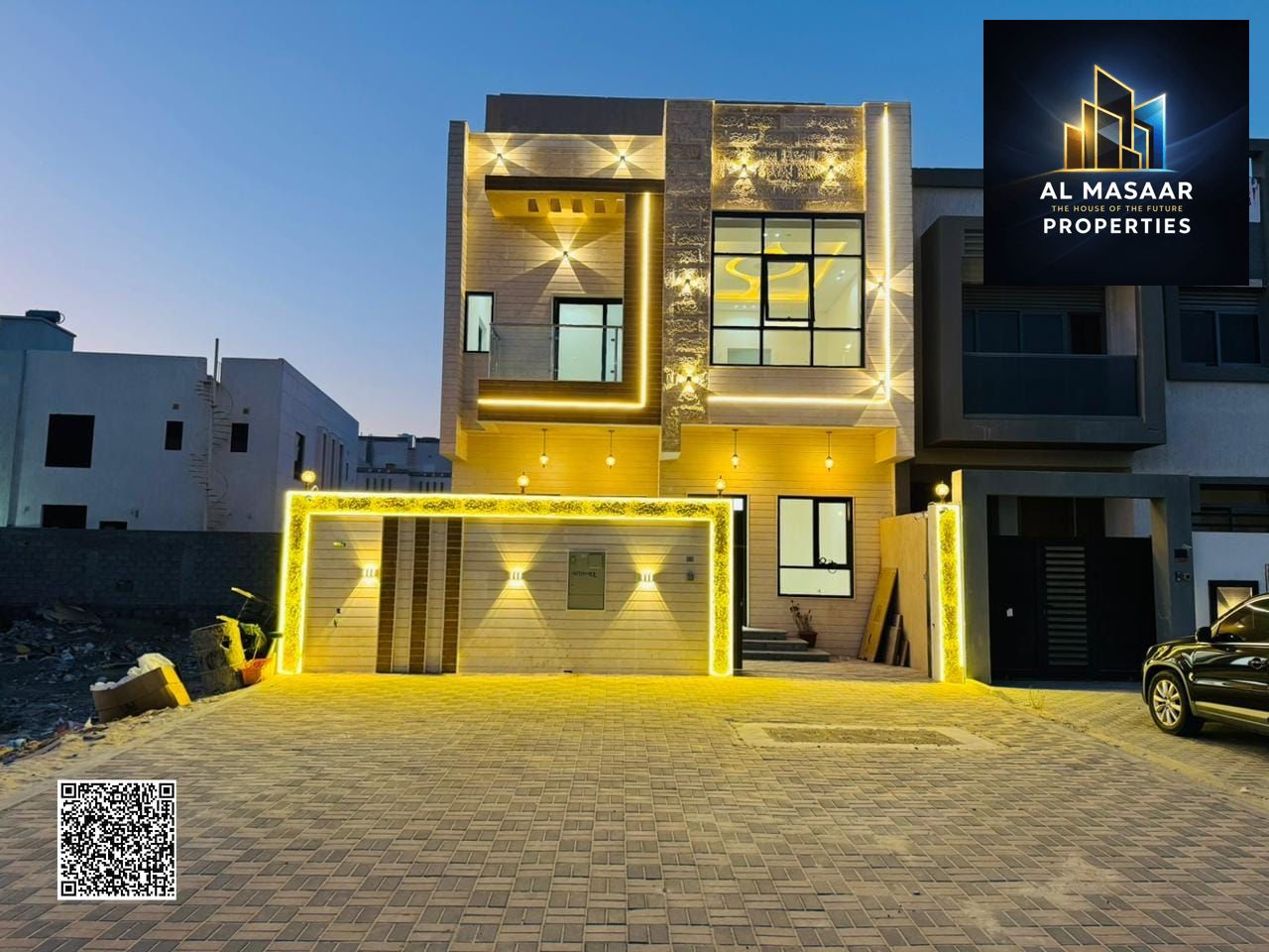 Al Zahia villa, 6 master bedrooms, for sale directly from the owner, freehold ownership for all nationalities.