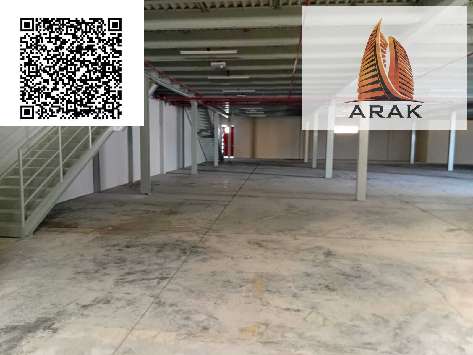 For annual rent, a large warehouse is available in Al Jurf Industrial 1