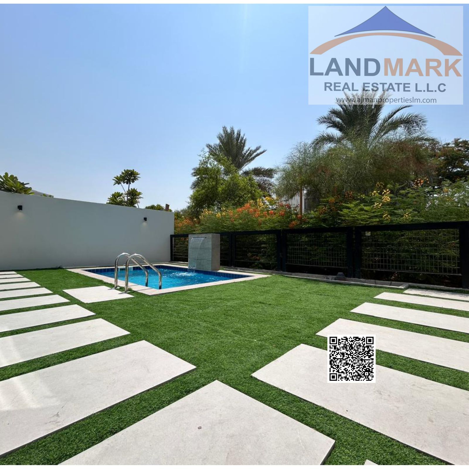 GOLF ESTATE 4 BEDROOM HALL VILLA FOR SALE IN AJMAN AL ZOHRA WITH SWIMMING POOL