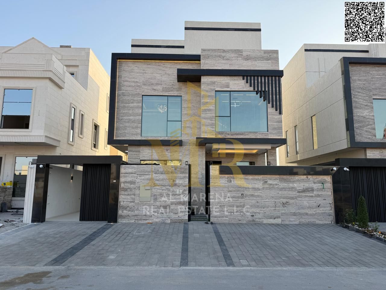 A villa with all registration fees and air conditioning included, on the main street, ready to move in, in the most prestigious area of Ajman. Freeh